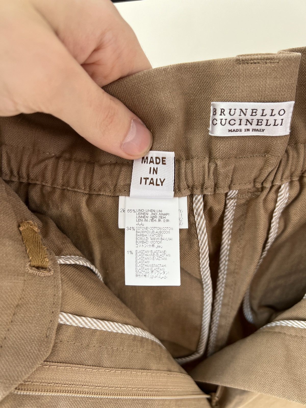 Brunello Cucinelli Vintage Brunello Cucinelli Women’s Linen Cotton Pants Size 28" / US 6 / IT 42 - 12 Thumbnail