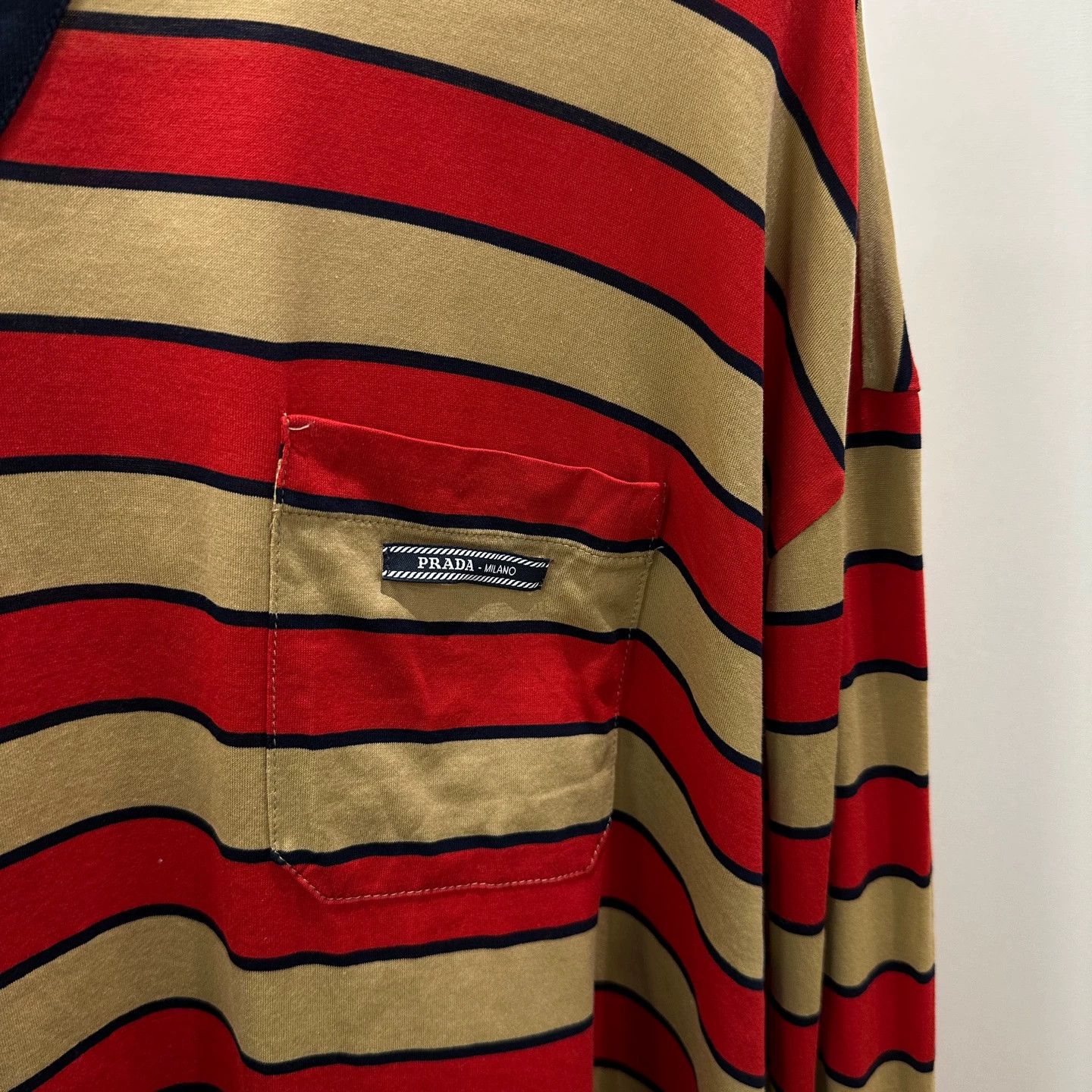 Prada Prada may540 Logo Pocket Striped Long Sleeve 38 Cotton Size XS / US 0-2 / IT 36-38 - 6 Thumbnail