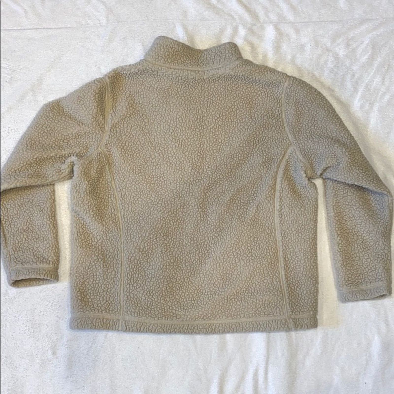 Other Land's End neutral tan faux shearling quarter zip | Sz S Size S / US 4 / IT 40 - 5 Thumbnail