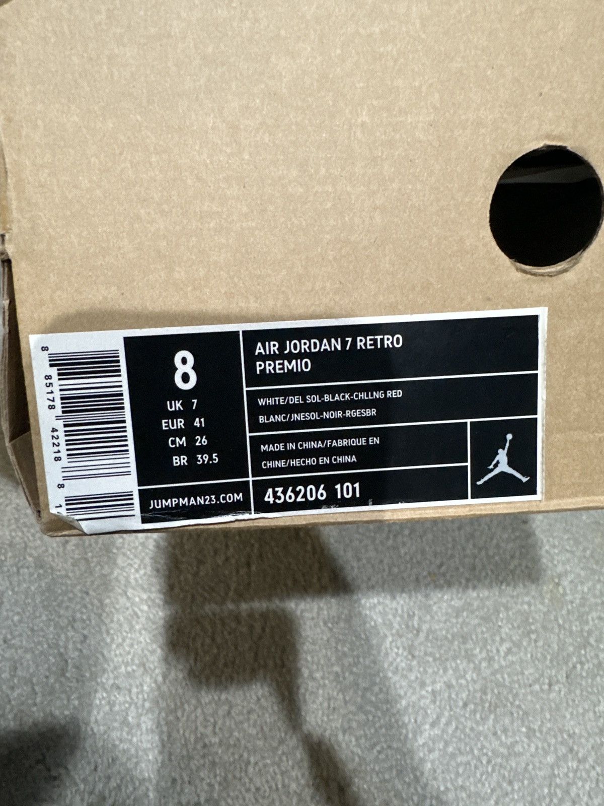 Jordan Brand Jordan 7 Retro Premio Bin 23 Size US 8 / EU 41 - 9 Thumbnail