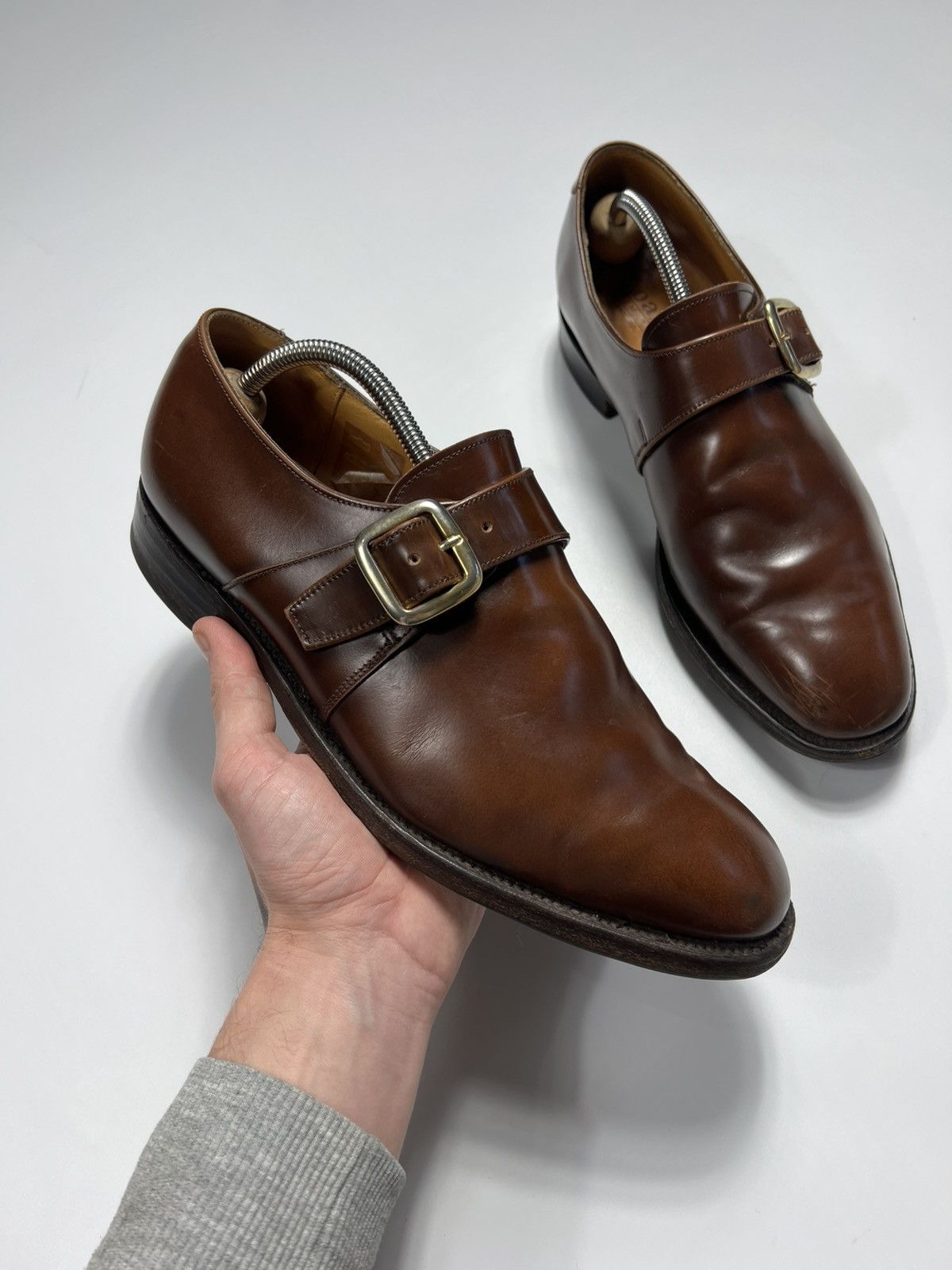 Loake Loake Paisley Monk Strap Leather Brown Shoes Loafers Chelsea Size US 9 / EU 42 - 7 Thumbnail