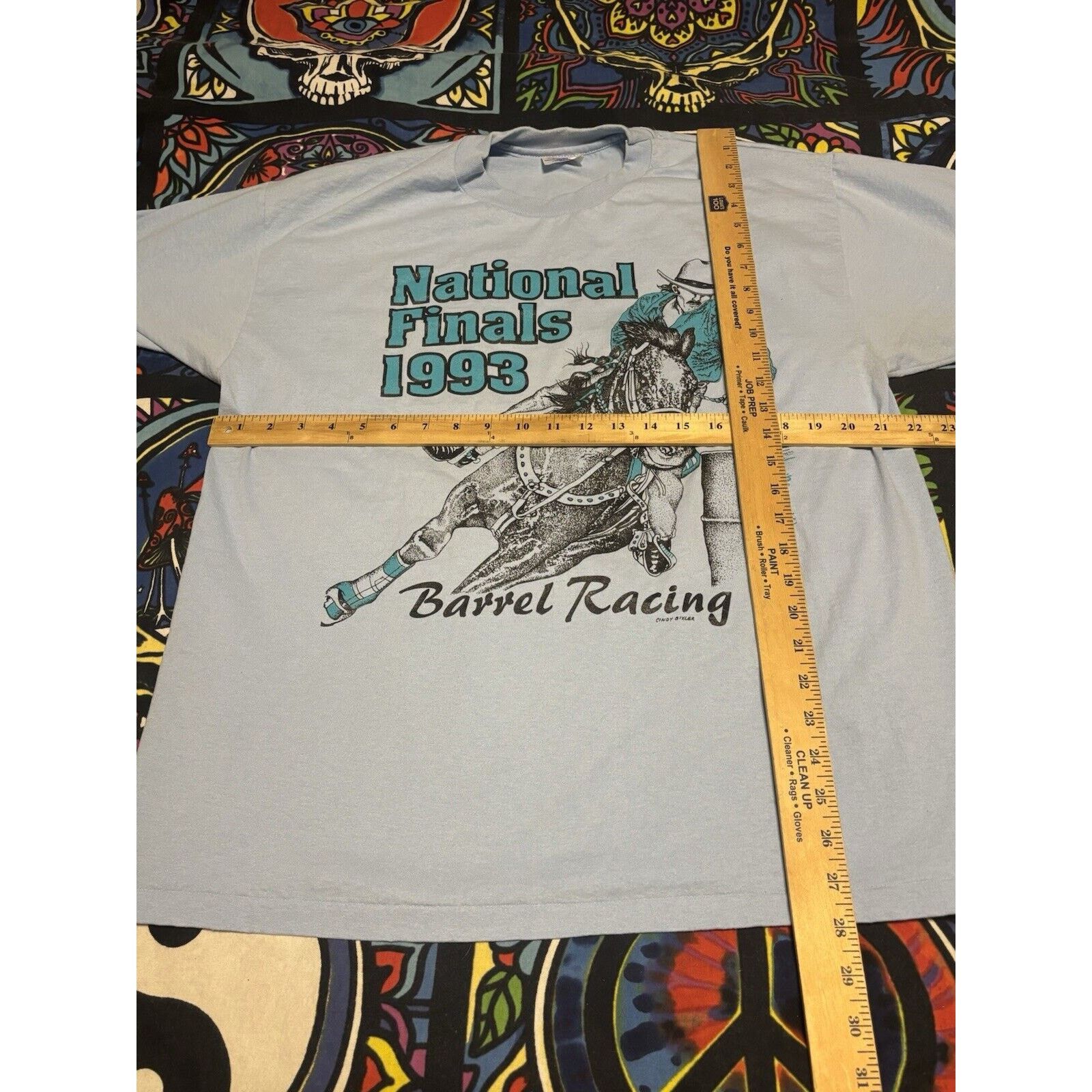 Other Vintage blue national finals 1993 Barrel Racing T-shirt XL Size US XL / EU 56 / 4 - 5 Thumbnail
