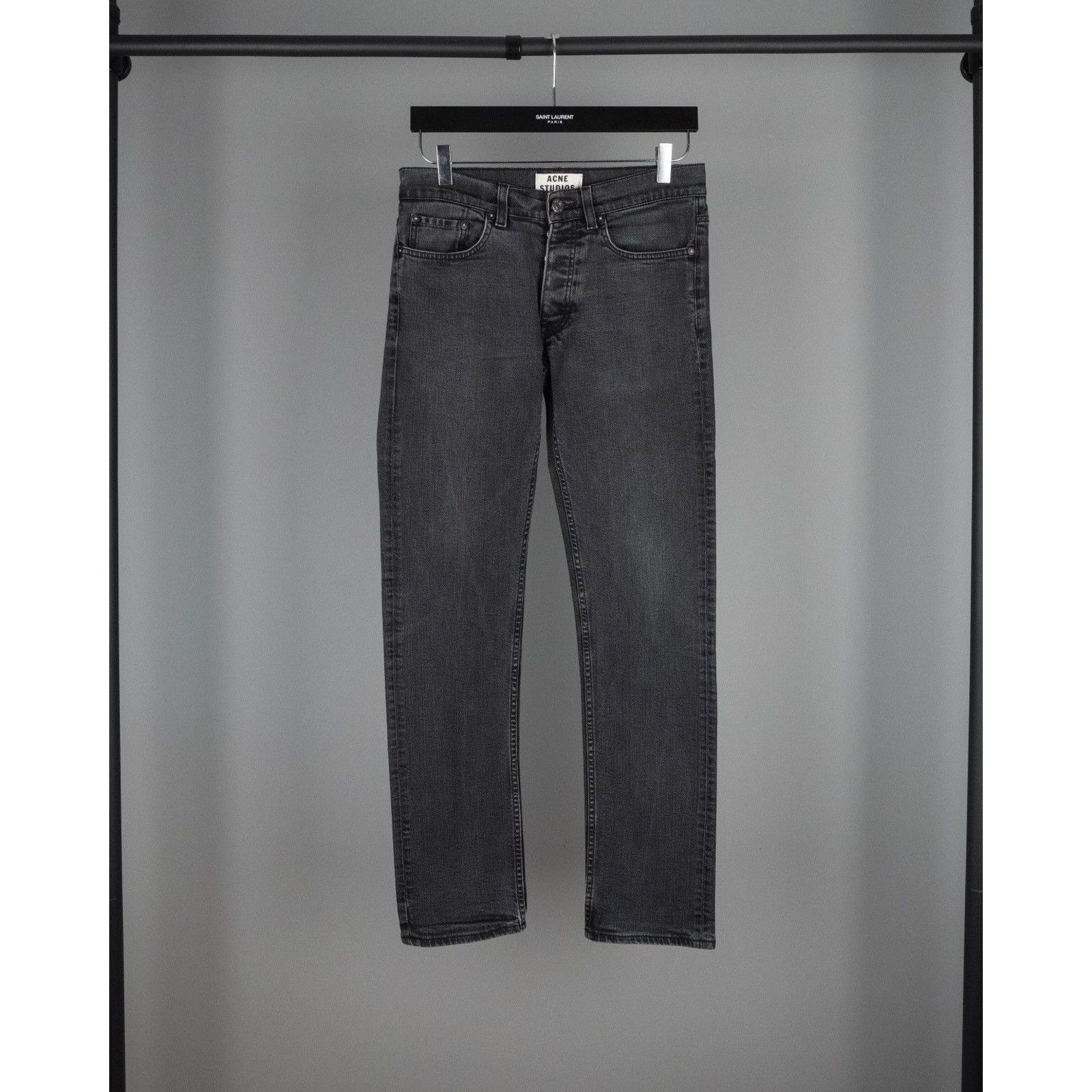 ACNE STUDIOS ROC CASH Denim Jeans Washed Distressed Black Size store 31