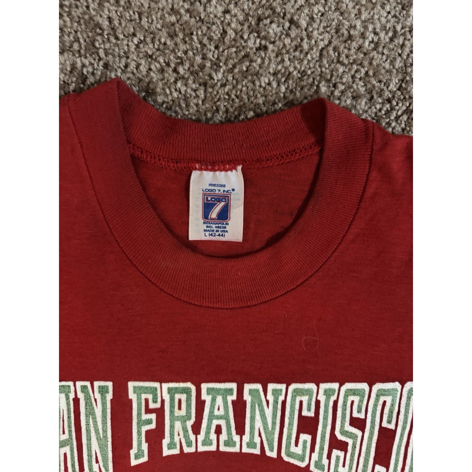 Logo 7 Vintage 80s San Francisco 49ers T-Shirt Men’s Size Large Size US L / EU 52-54 / 3 - 3 Thumbnail