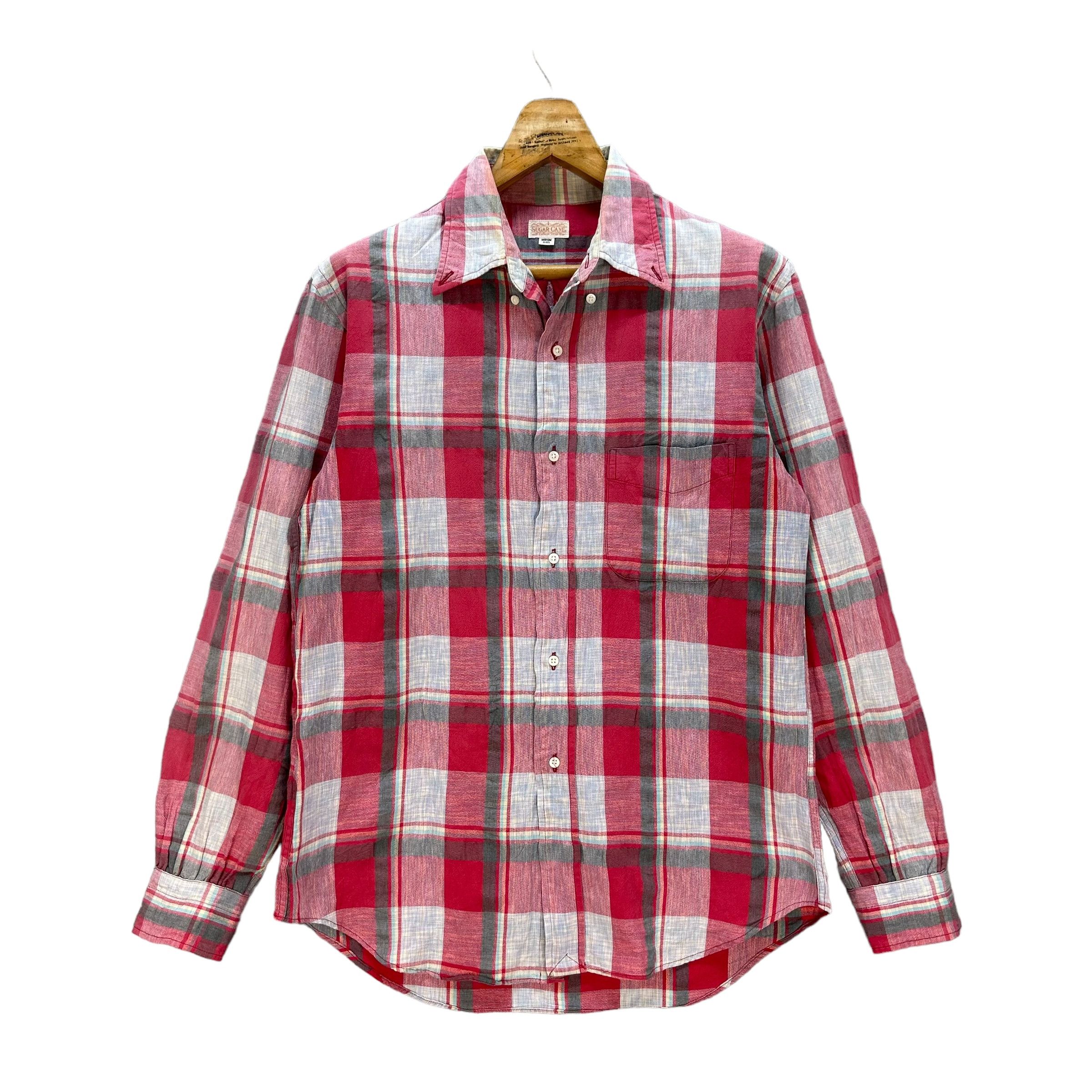 Sugar Cane SUGAR CANE CHECKED PLAID BUTTON UPS SHIRT #8999-47 Size US M / EU 48-50 / 2 - 1 Thumbnail