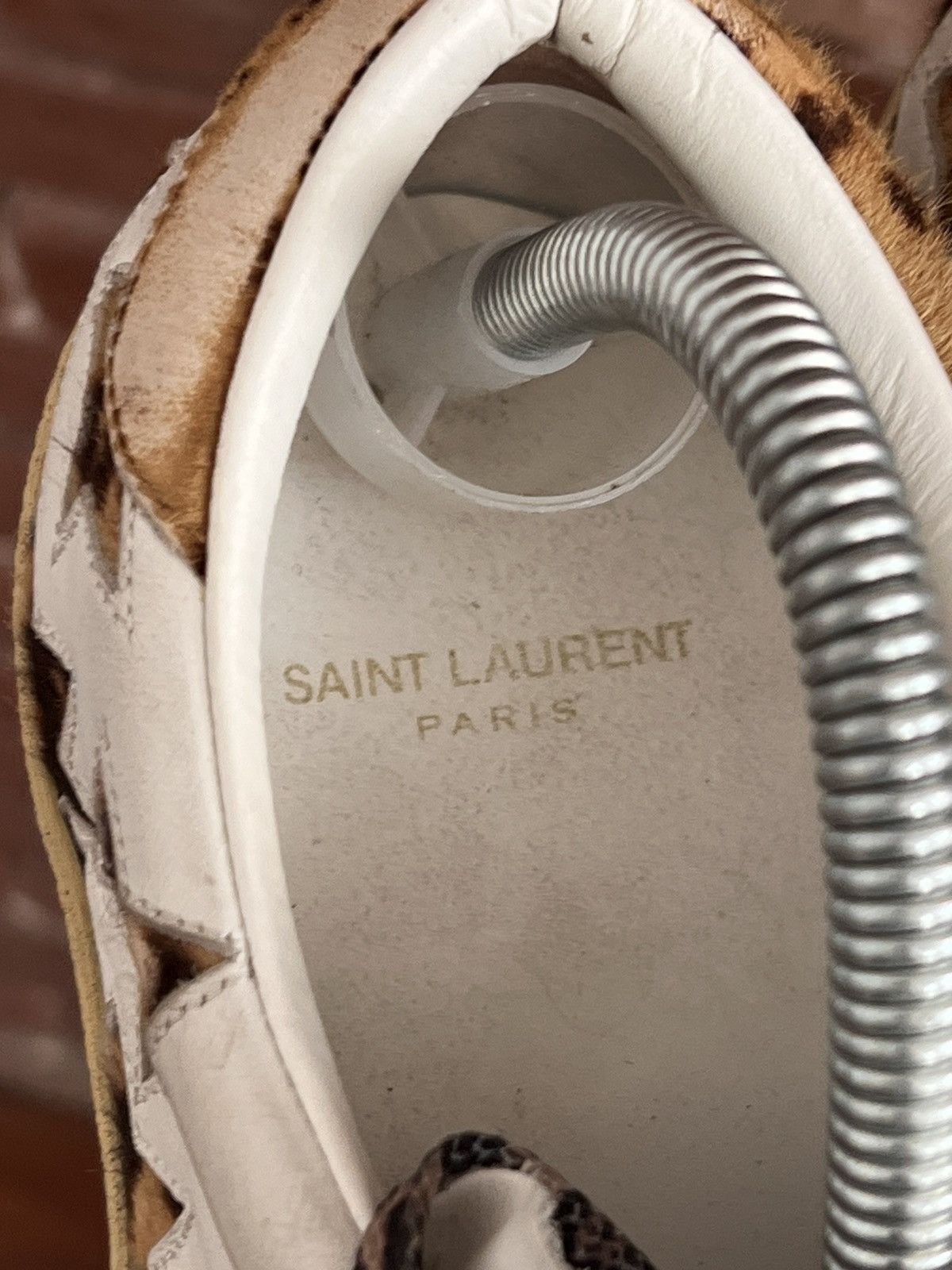 Saint Laurent Paris Saint Laurent Low Top Leather Designer Sneakers Hype Wmns Size US 8 / IT 38 - 9 Thumbnail