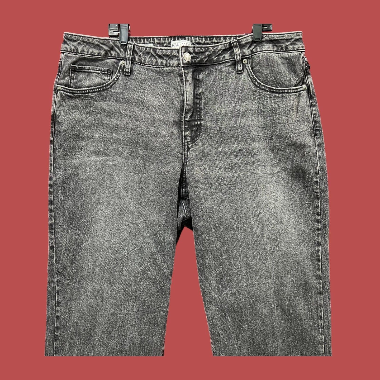 Other Ava & Viv - Women's High-Rise Straight Pants - Stretch - Bla Size 42" / US 20 - 13 Thumbnail