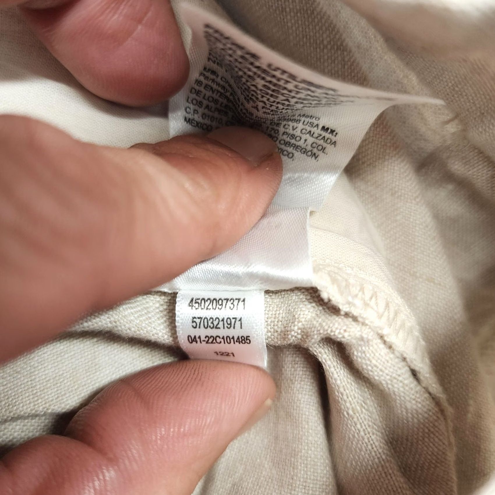 Vintage Chico's Linen Pants Womens Beige Cropped Pull On Button Hem Pockets Small Size 28" / US 6 / IT 42 - 5 Thumbnail