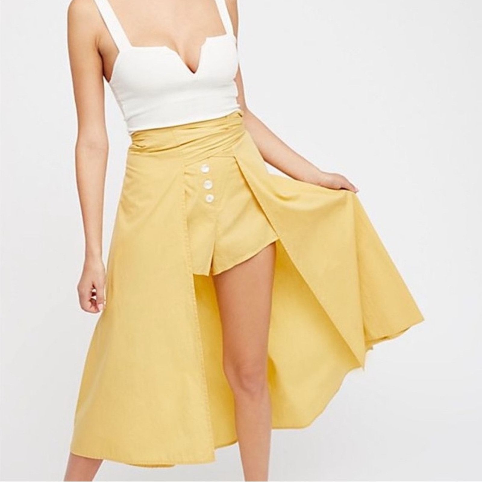 Free People Free People Diggin This Skort HR Shorts Midi Skirt Womens S Size 28" / US 6 / IT 42 - 1 Thumbnail