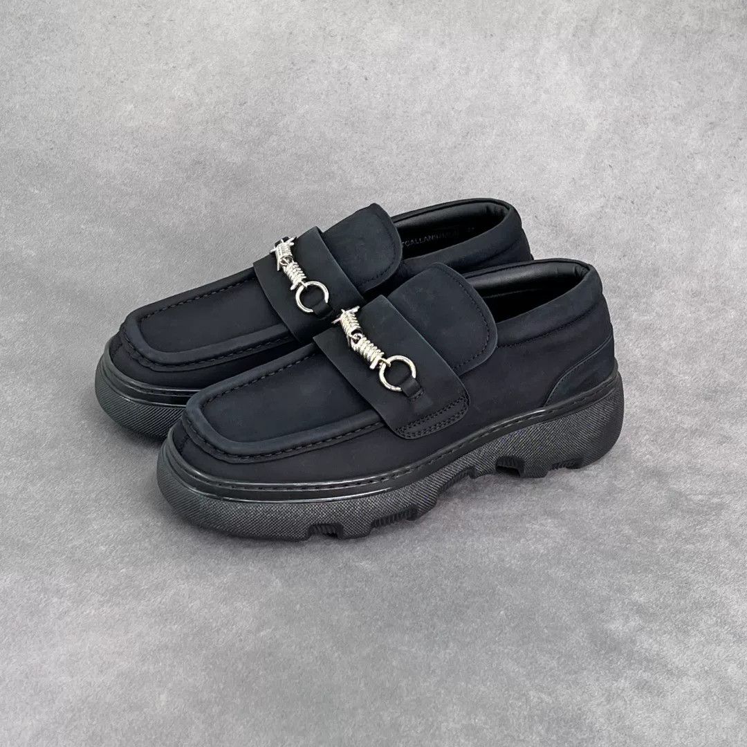 Burberry Burberry Leather Black Lowtop Sneakers 7 Men Size US 7 / EU 40 - 1 Thumbnail