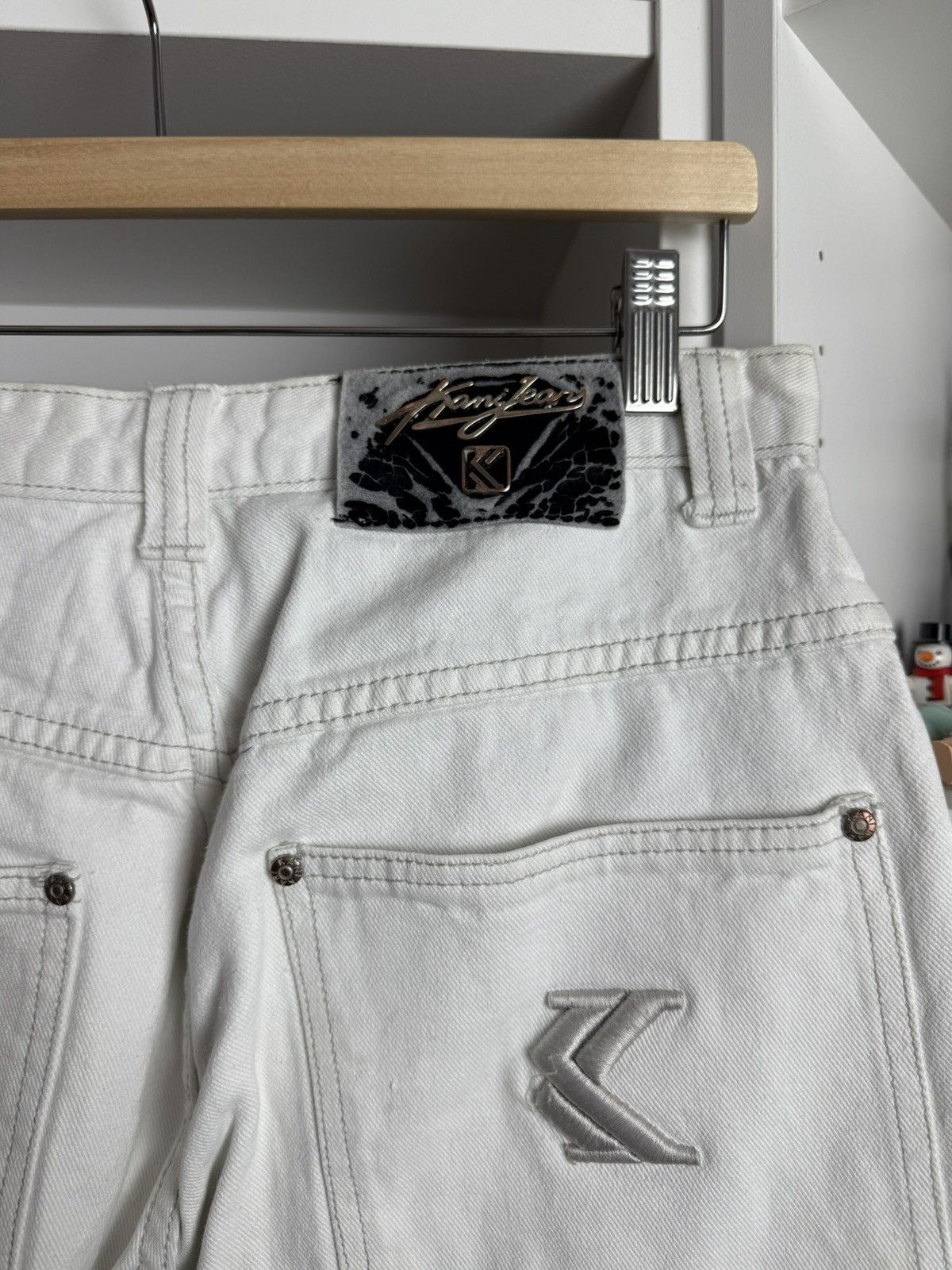 Karl Kani × Vintage Vintage 90s karl Kani baggy carpenter denim pants 32x32 skate Size US 32 / EU 48 - 8 Thumbnail