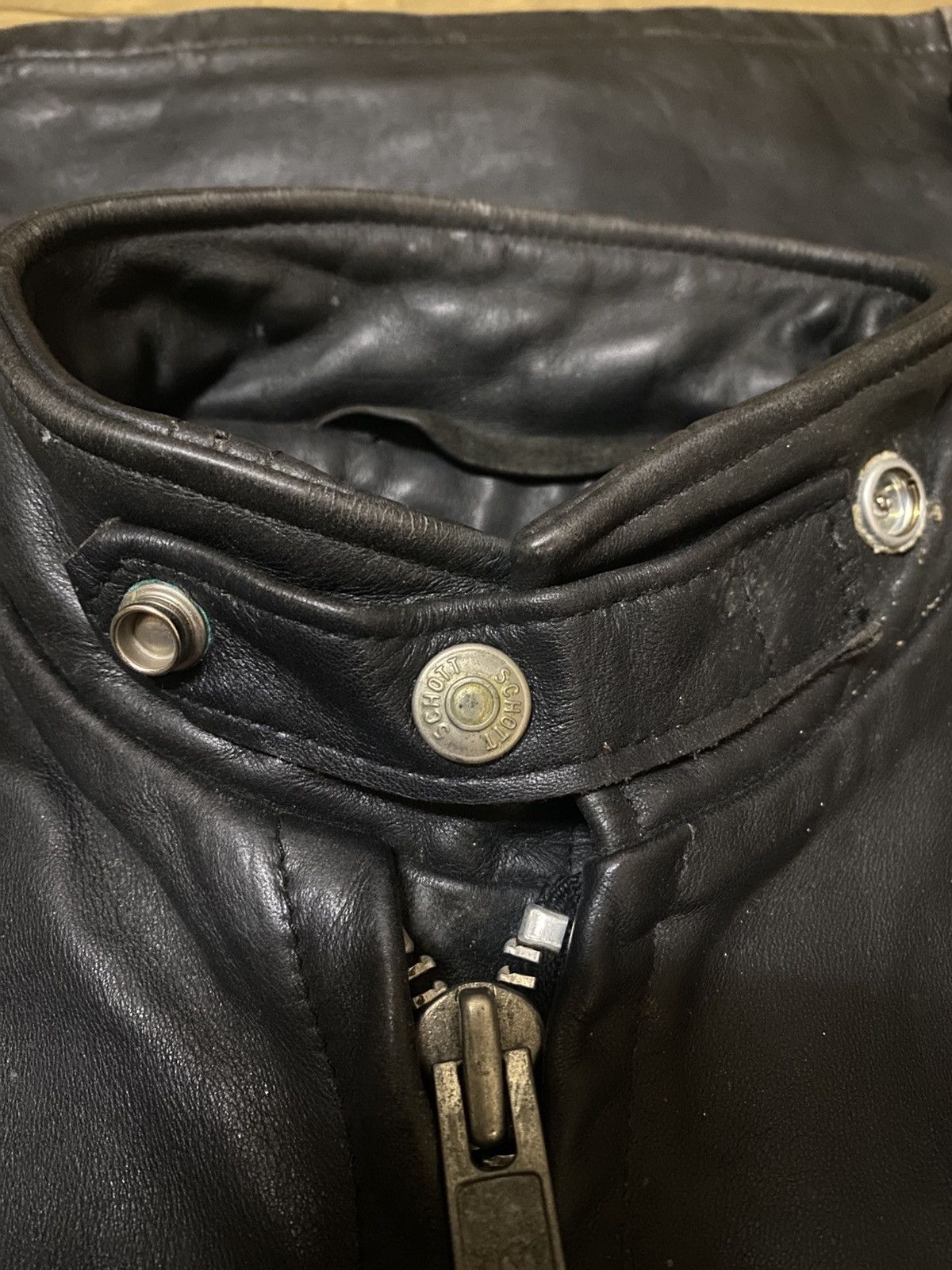 Schott Vintage 80s Schott Cafe Racer Bikers Style Leather Jacket Size US S / EU 44-46 / 1 - 7 Thumbnail