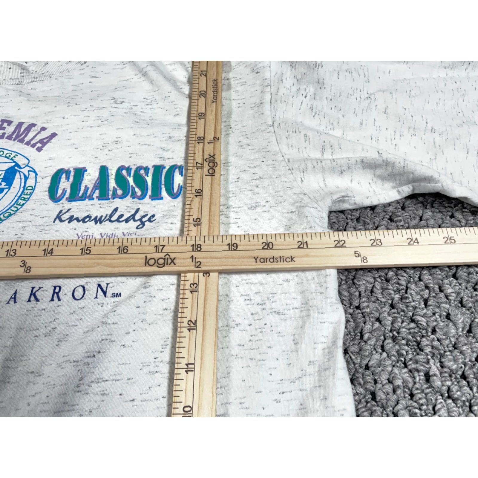 Velva Sheen VINTAGE Velva Sheen University Akron Long Sleeve T-Shirt Adult Large Marled Gray Graphic 90s Retro Mens Size US L / EU 52-54 / 3 - 5 Thumbnail