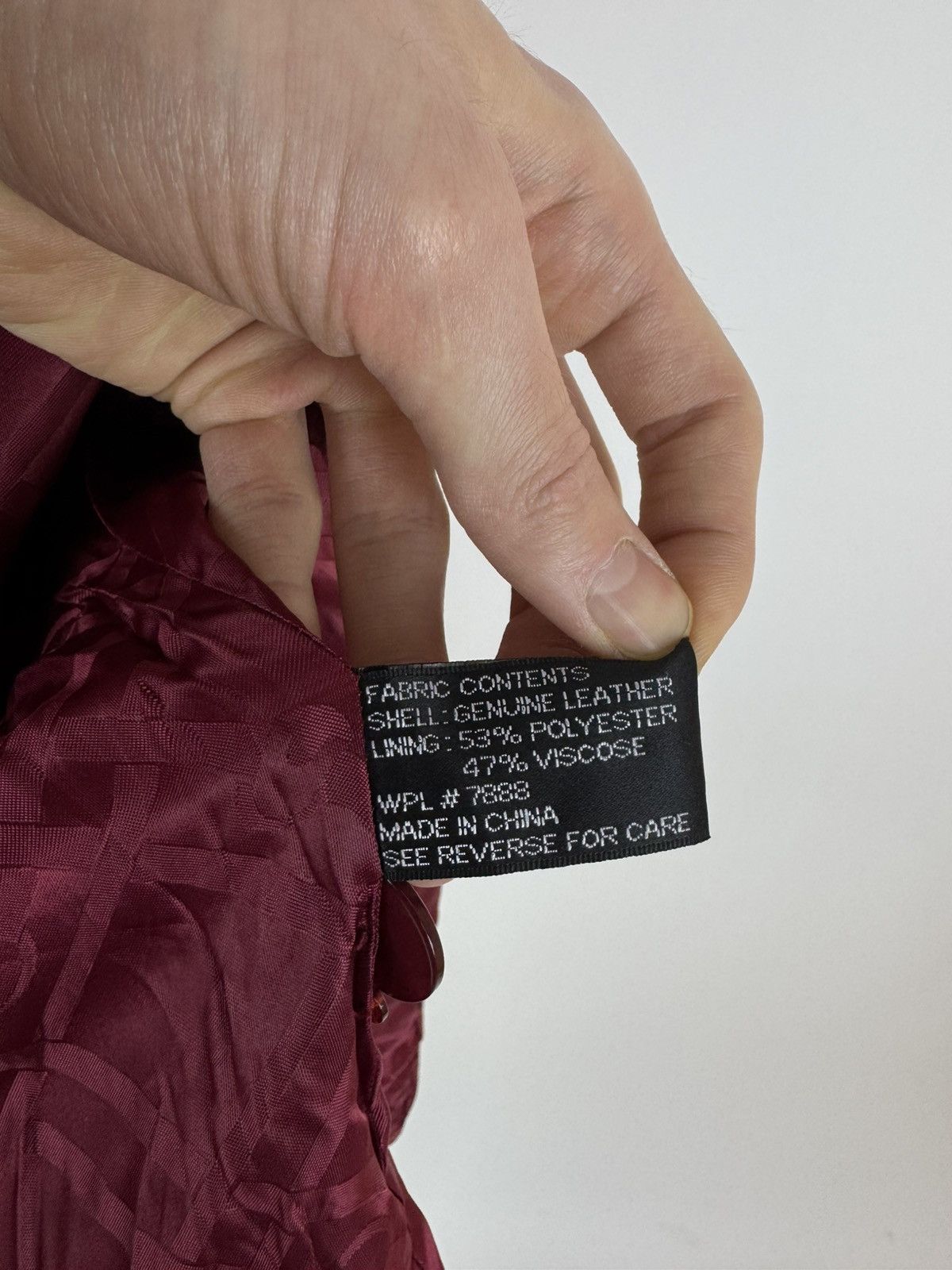 Jones New York × Vintage Jones New York Leather Jacket Burgundy Womens Size Large Size L / US 10 / IT 46 - 7 Thumbnail