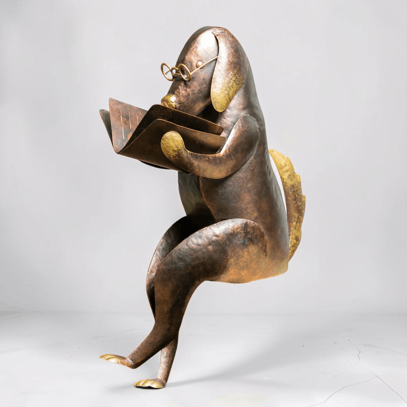Other Reading Dog Statue, Whimsical Puppy Sculpture, Yard Art Size ONE SIZE - 3 Thumbnail