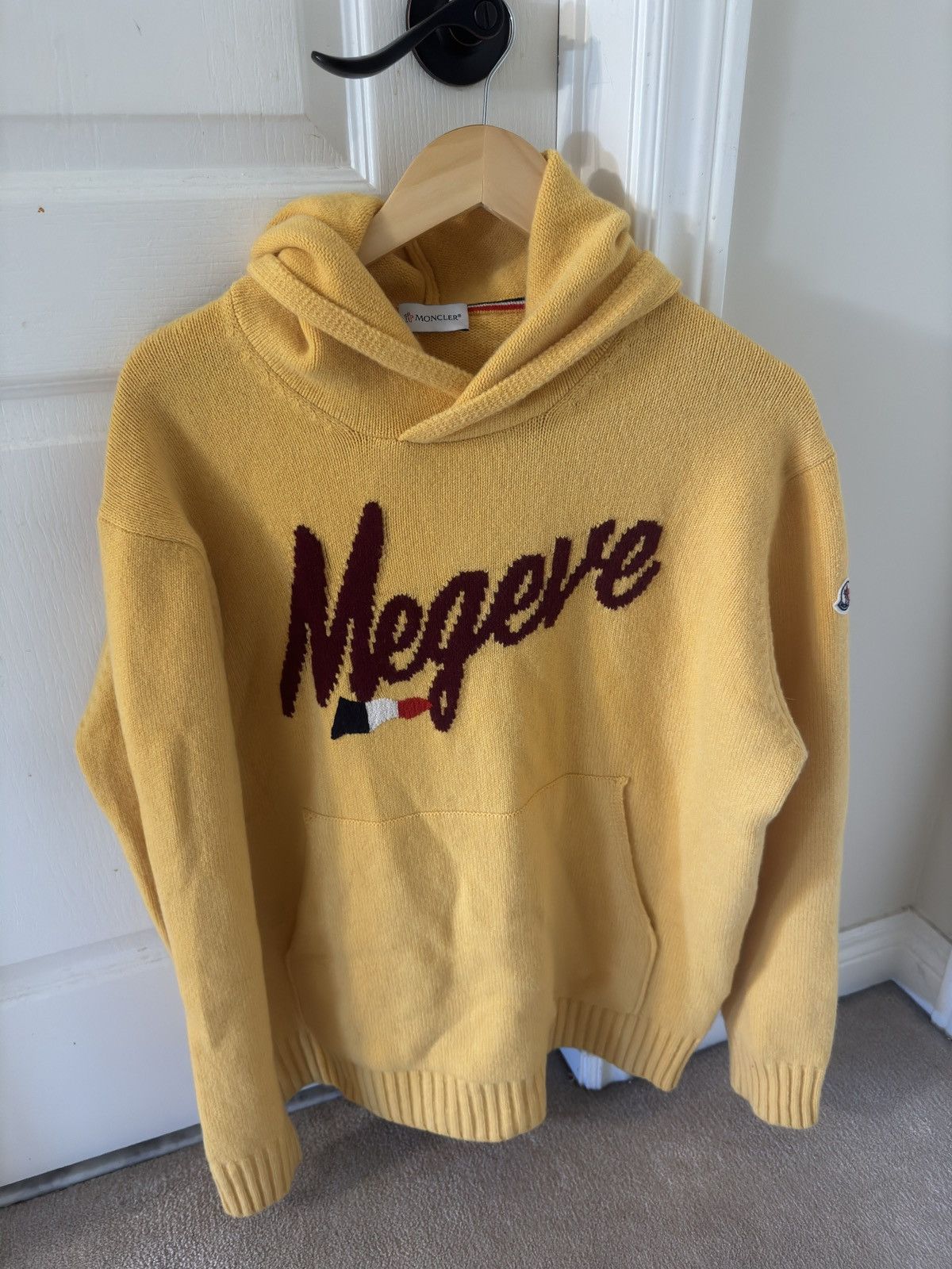 Moncler Wool Cashmere blend pullover sweater with hoodie