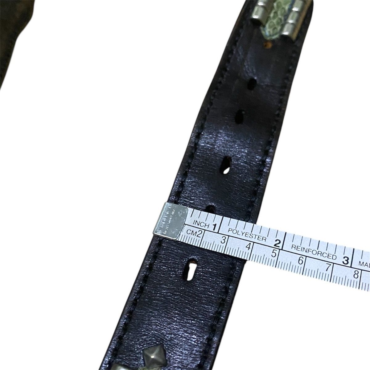 Tornado Mart TORNADO MART WESTERN BUCKLE SNAKESKIN STUDDET BELT Size ONE SIZE - 11 Thumbnail