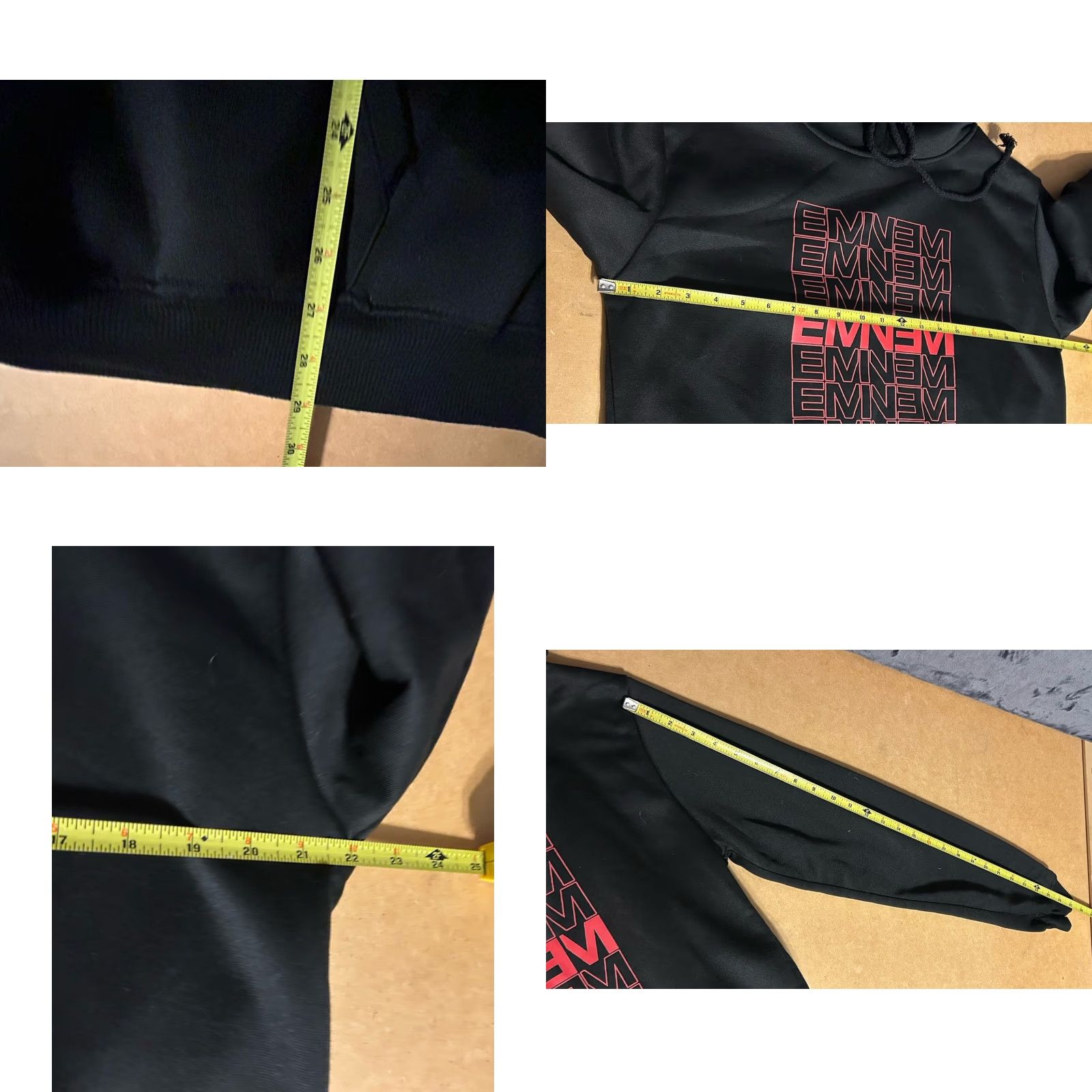 Vintage Eminem Hoodie Hip Hop Men Medium Black Red Logo Drawstrings Hooded Pockets Slim Shady Size US M / EU 48-50 / 2 - 9 Thumbnail