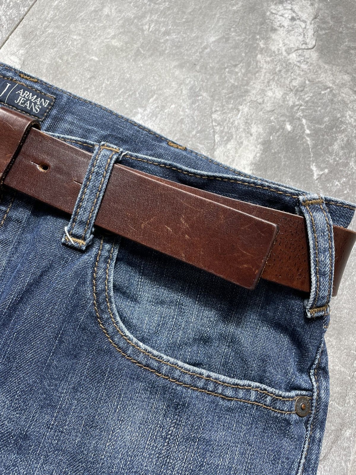 Dolce & Gabbana Vintage Dolce & Gabbana J&ANS Brown Leather Belt Y2K Size ONE SIZE - 8 Thumbnail