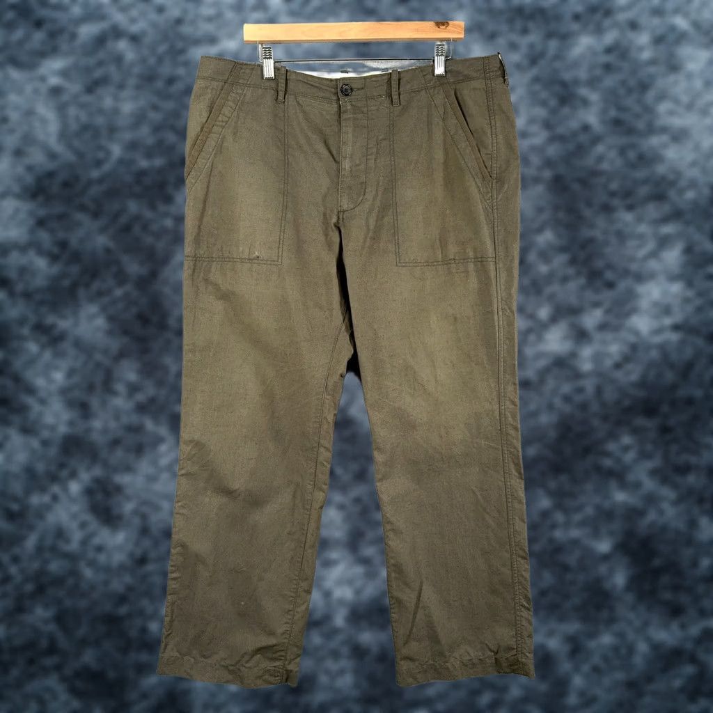 Banana Republic Banana Republic Mens Linen Cotton Safari Pants 39x31 Green Travel Utility Chino Pants Straight Leg Casual 2010s Ven Size US 36 / EU 52 - 1 Thumbnail