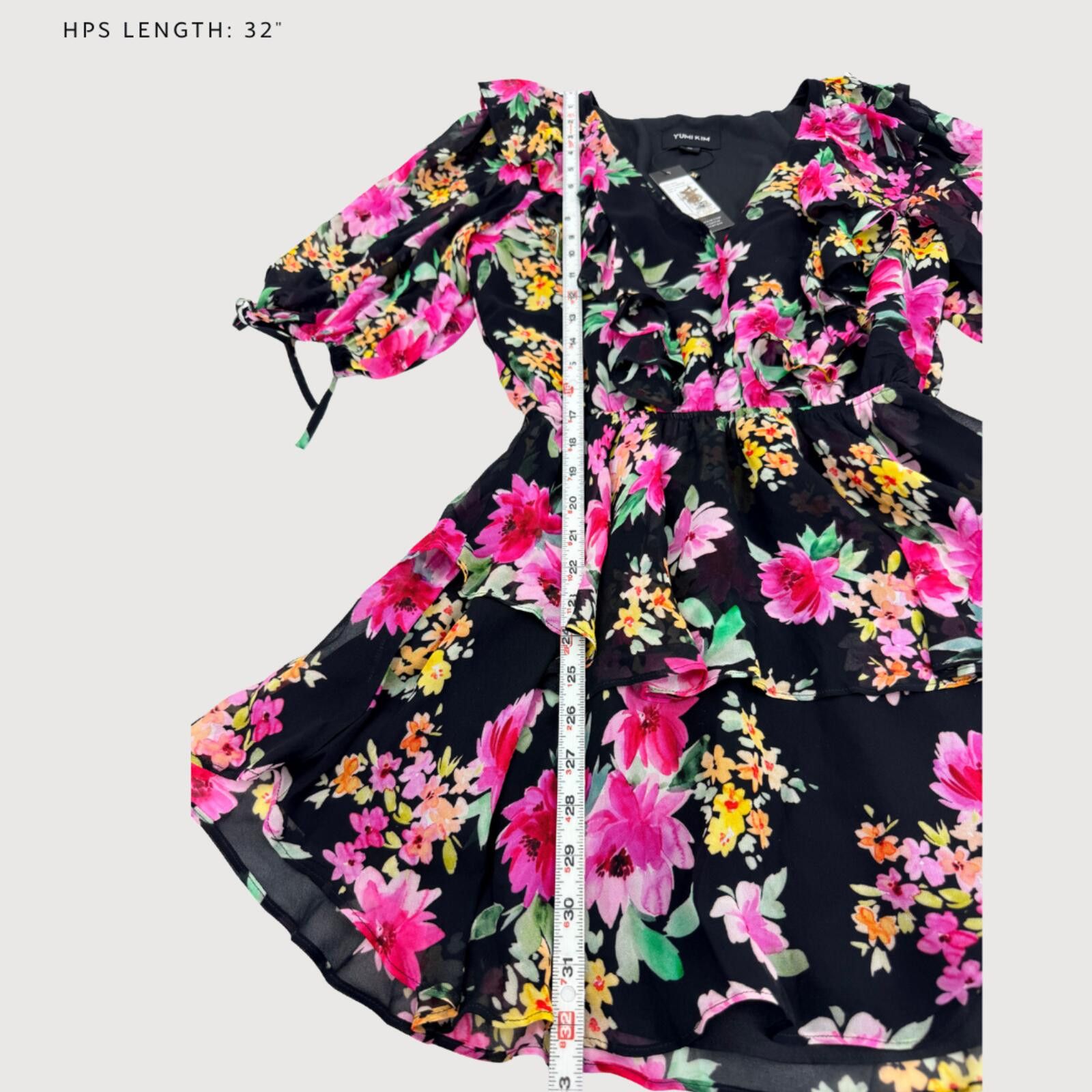 Other Yumi Kim Hailey Floral Mini Dress Black Silk Feel NWT M Size M / US 6-8 / IT 42-44 - 6 Thumbnail