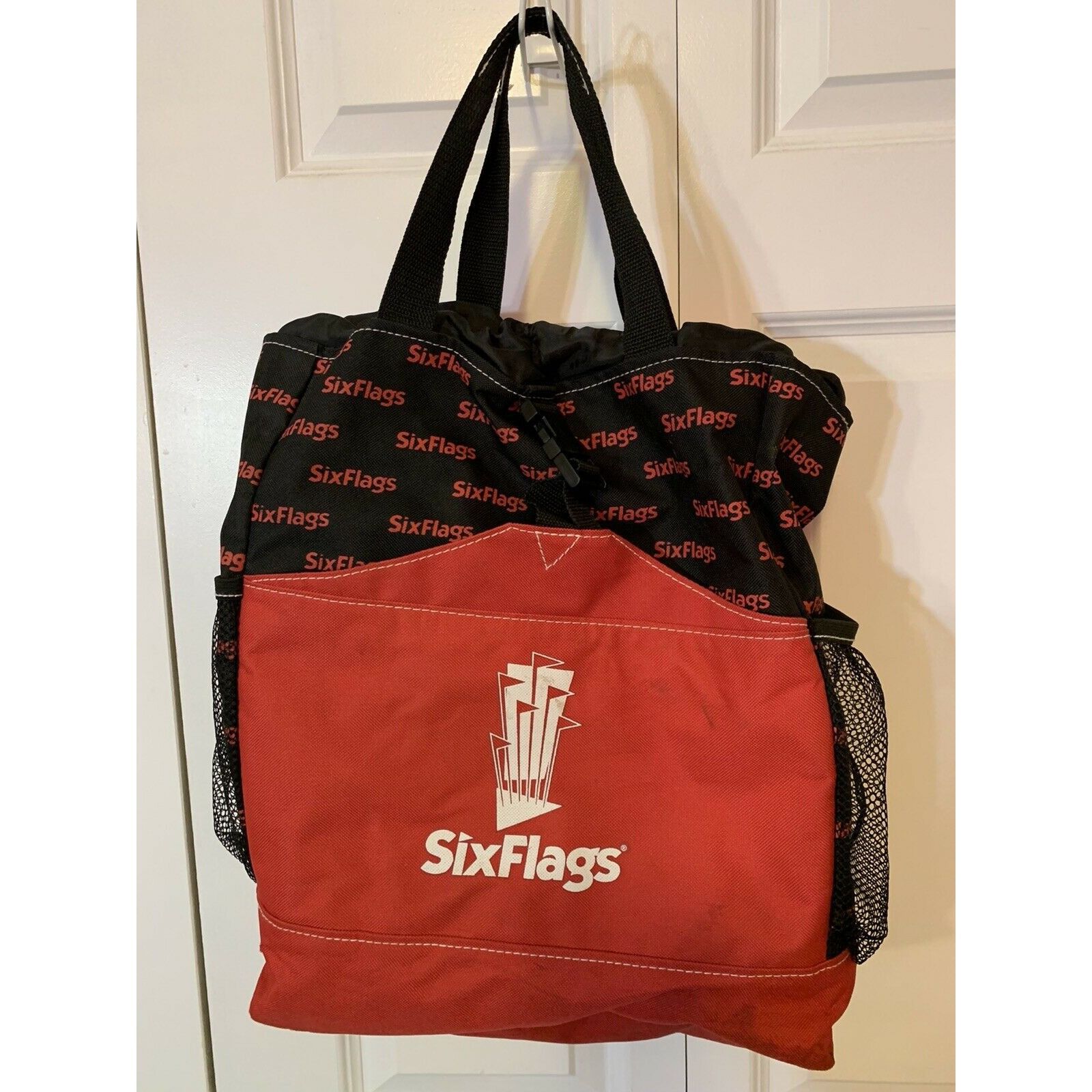 Unkwn Six Flags Back Pack Medium Red Black Size ONE SIZE - 6 Thumbnail