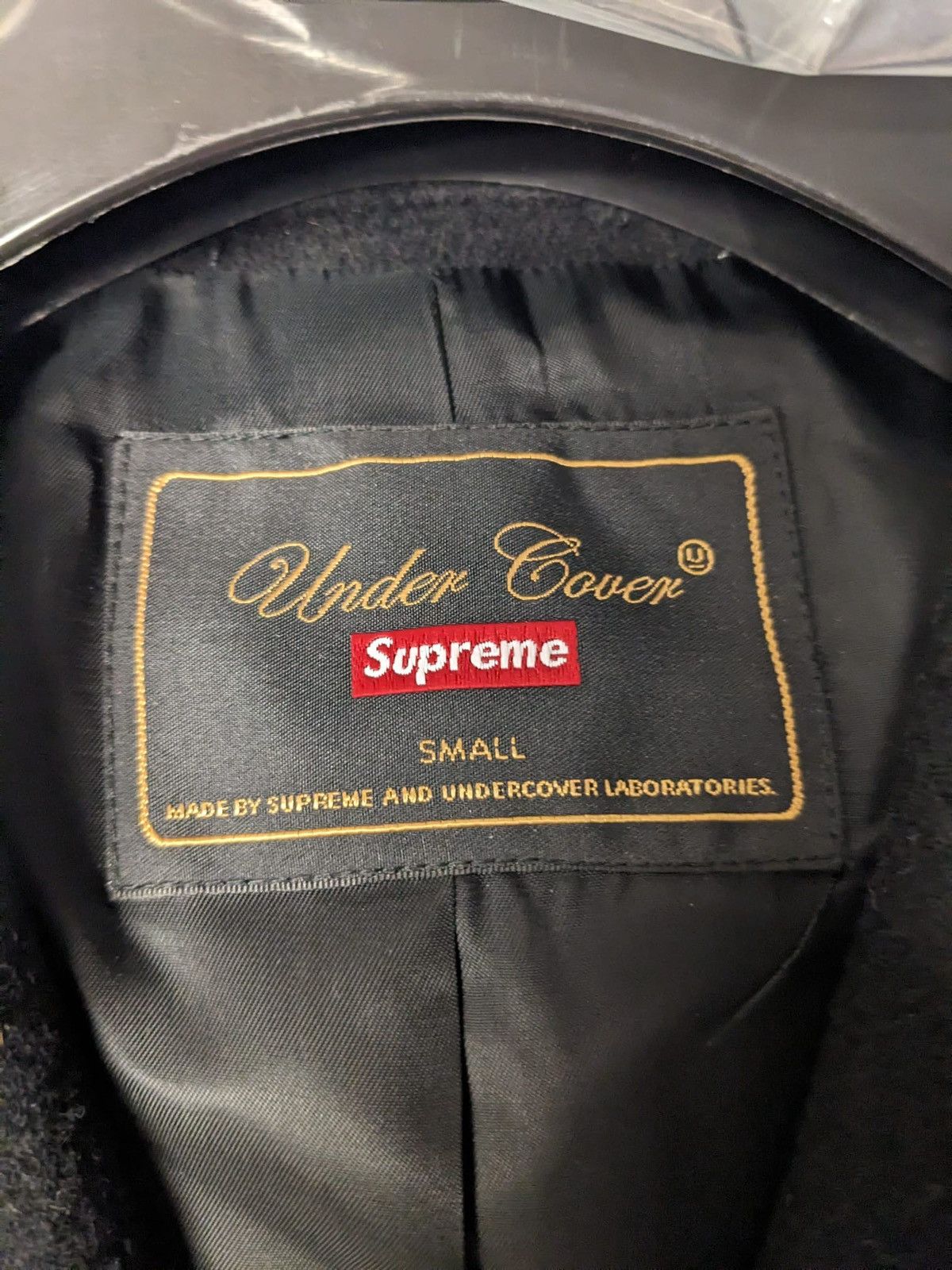 Supreme FW16 SUPREME UNDERCOVER WOOL OVERCOAT JACKET BLACK S Size US S / EU 44-46 / 1 - 5 Thumbnail