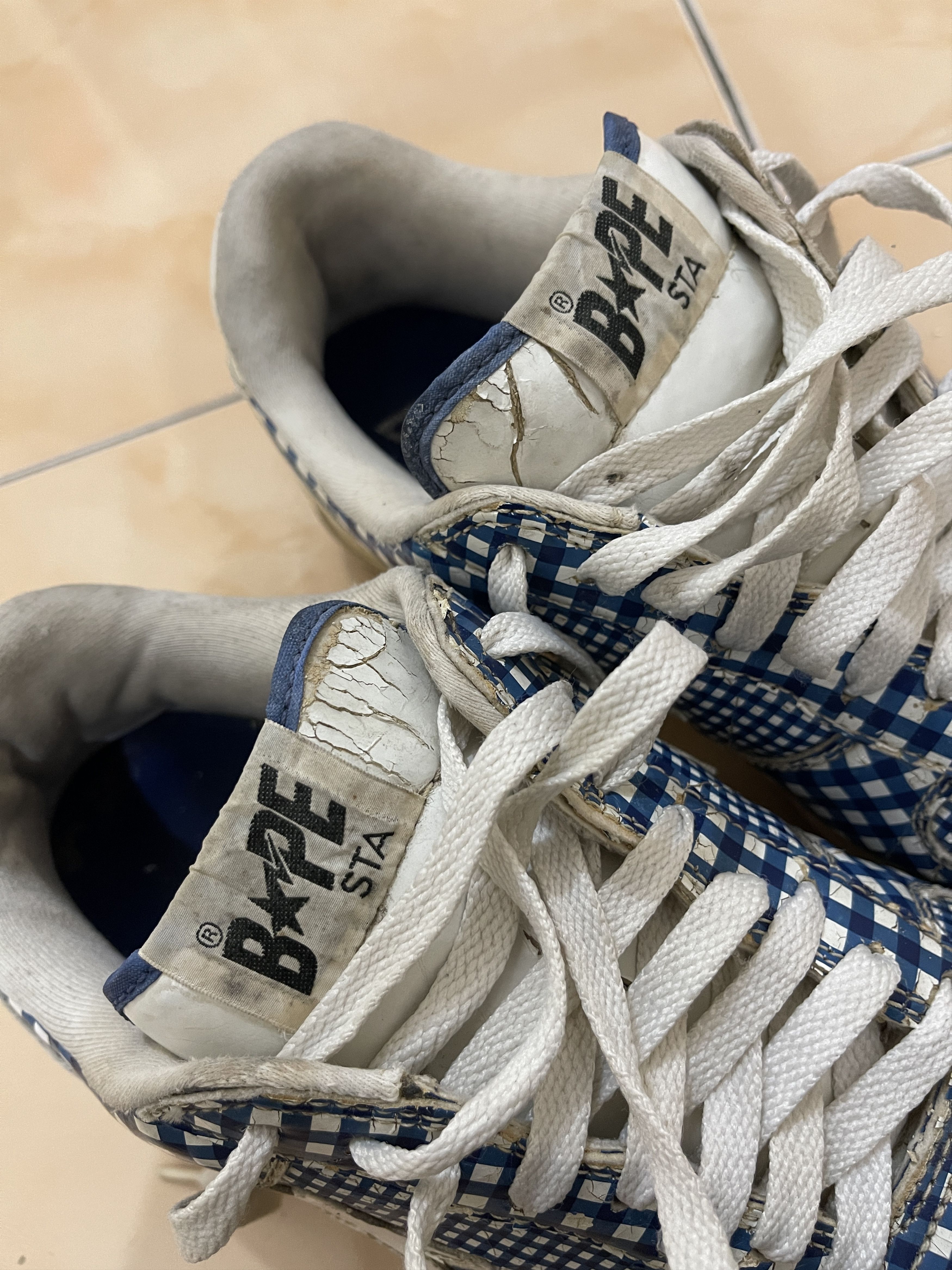 Bape Gingham Check Bapesta Size US 9.5 / EU 42-43 - 6 Thumbnail