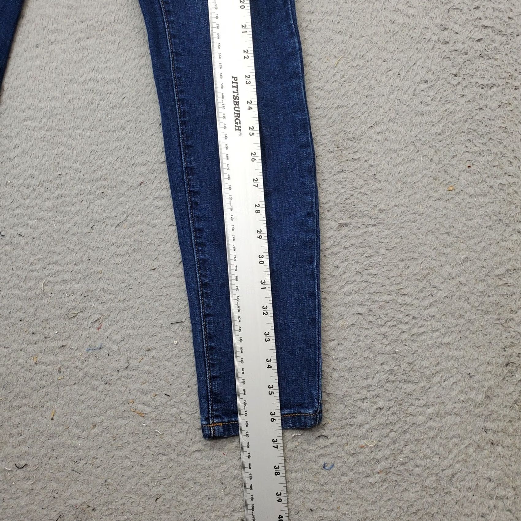 Vintage WAX JEAN Women Blue Denim Cotton Straight Leg Jeans 5-Pocket Dark Wash 5 Size 5 Womens SL Regular Pocket Design Size 27" / US 4 / IT 40 - 3 Thumbnail