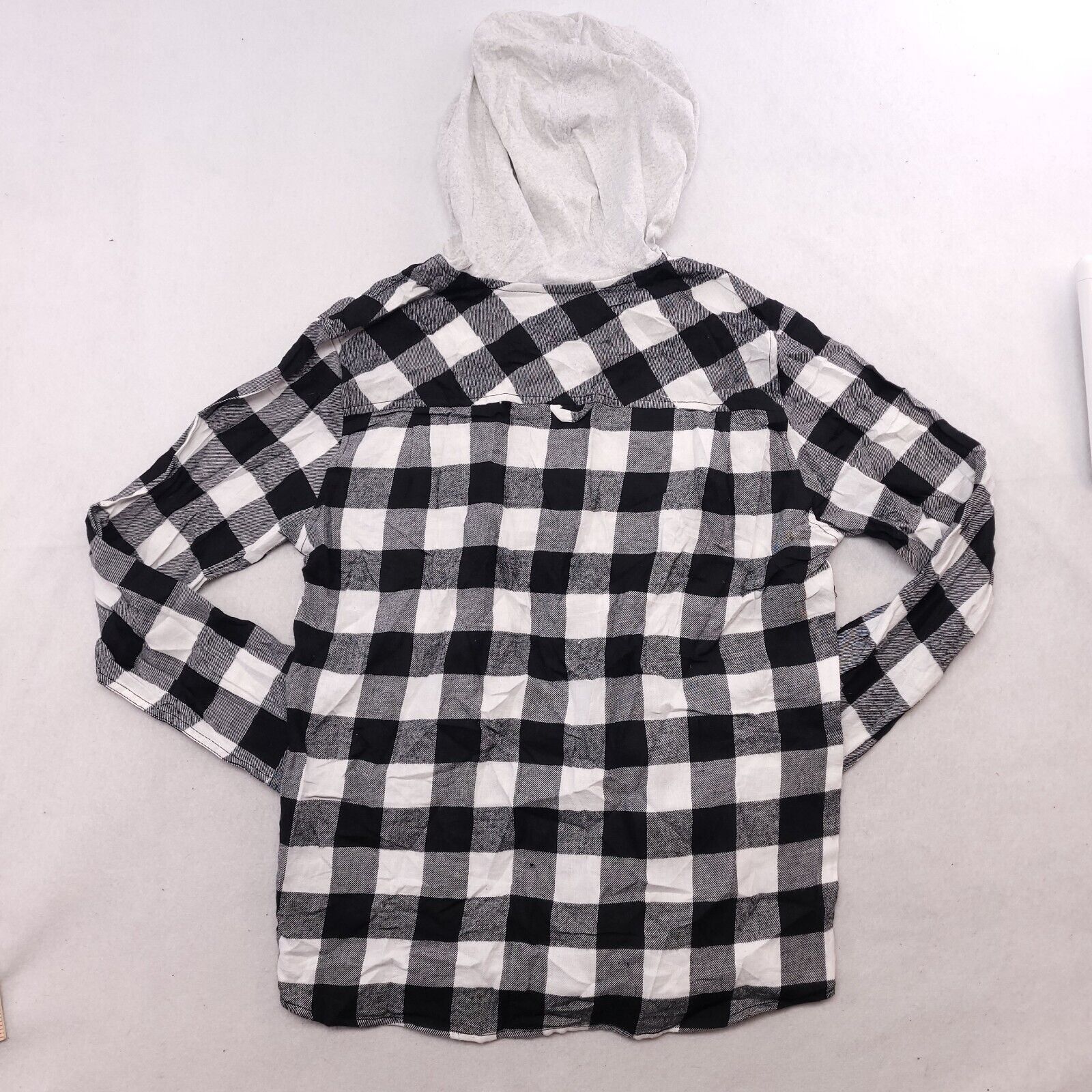 Hurley Hurley Button Up Hoodie Mens Size Medium M White Black Plaid Size US M / EU 48-50 / 2 - 11 Thumbnail