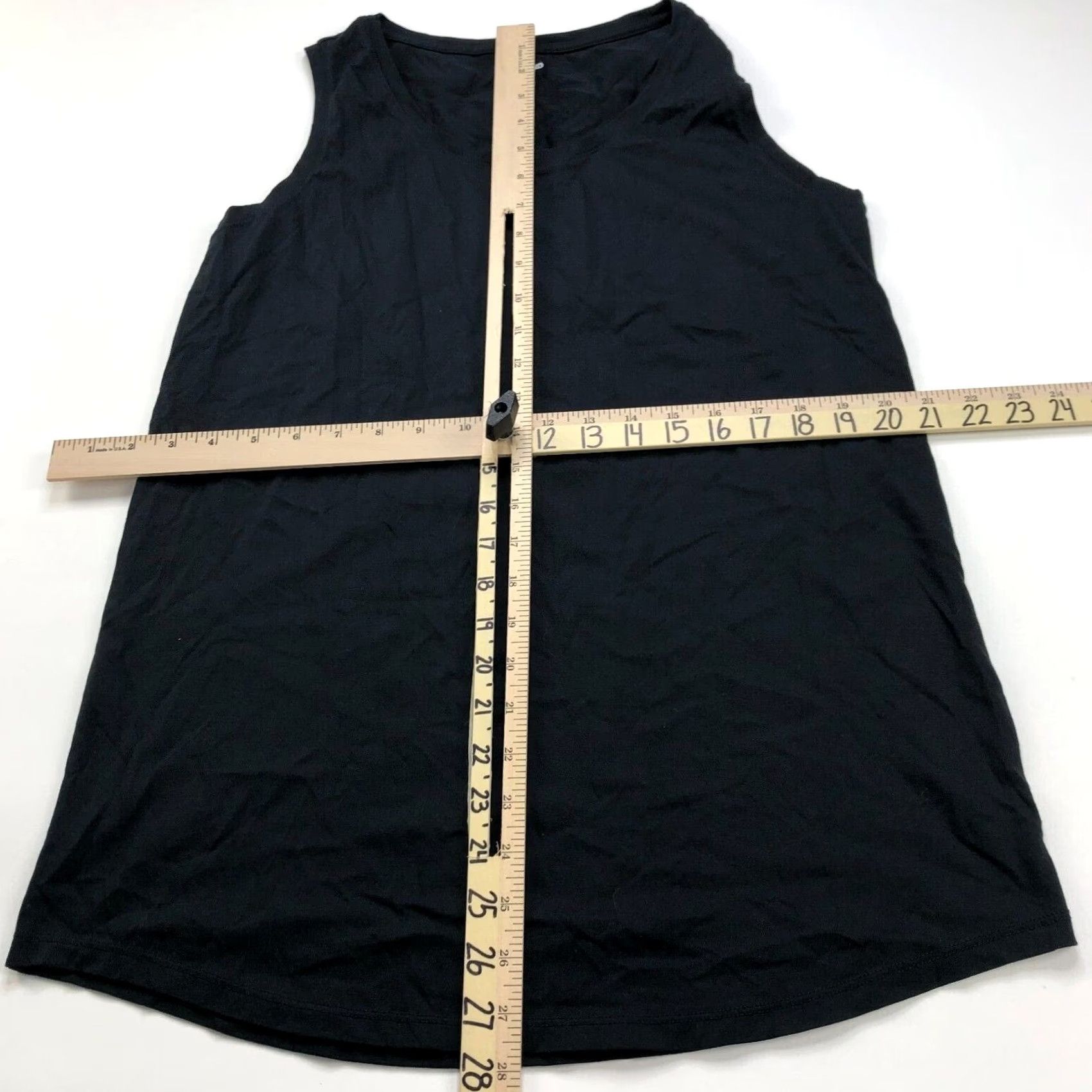 Lands' End Lands' End Tank Top MINT Black Small TALL 100% Cotton Wide Straps Round Neck Sleeveless 6/8 NS Size S / US 4 / IT 40 - 2 Thumbnail