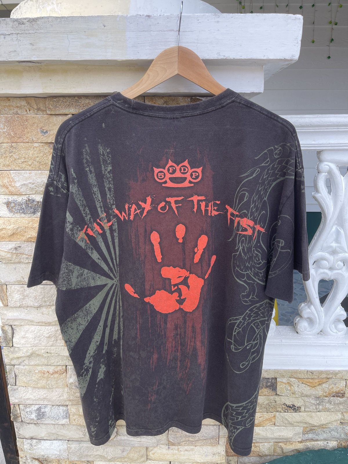 Band Tees Last Drop🔥Rare🔥Five Finger Death Punch Essential Aop T-Shirt Size US XL / EU 56 / 4 - 2 Thumbnail