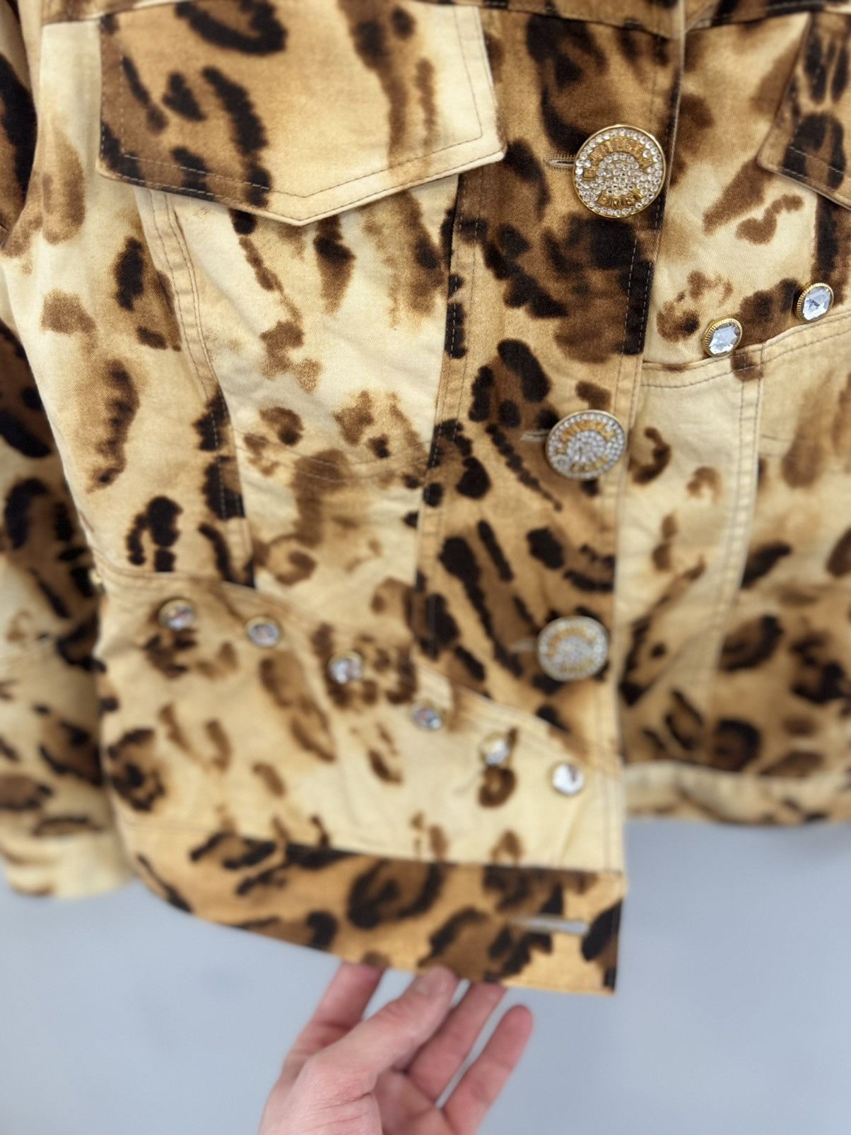 Vintage Very crazy Jacket Leopard Designer denim Size M / US 6-8 / IT 42-44 - 4 Thumbnail