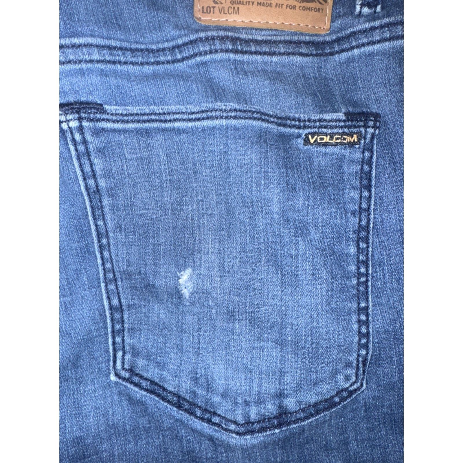 Volcom VINTAGE Volcom Vorta Slim Straight Jeans Men Blue Denim 38x33 Casual Skate Surf 90s Grunge City Workwear Mens Size US 38 / EU 54 - 2 Thumbnail