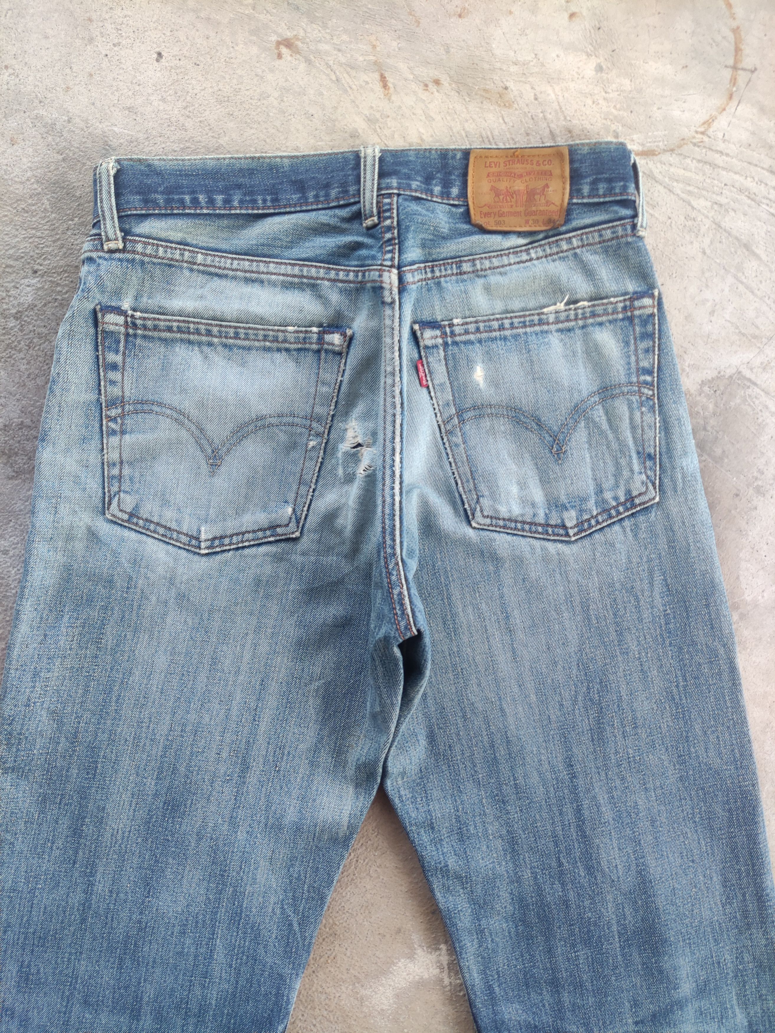 Japanese Brand Vintage Levis Japan Jean Distressed Faded Denim Pants Size US 30 / EU 46 - 11 Thumbnail