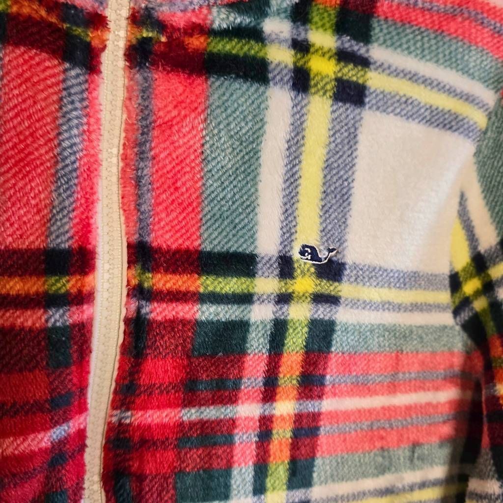 Vineyard Vines Vineyard Vines Women’s Plaid 1/4 Zip Fleece Pullover Size M Soft Lightweight Size M / US 6-8 / IT 42-44 - 9 Thumbnail