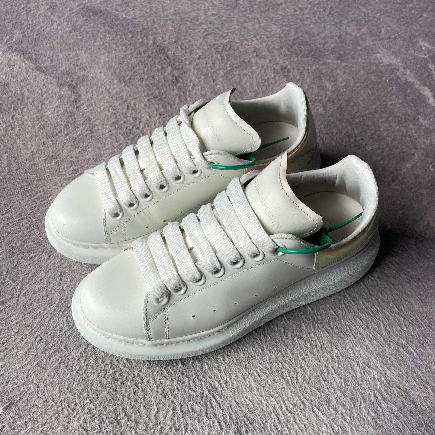 Alexander McQueen Alexander McQueen Laser White Lowtop Sneakers 37 Women Size US 6.5 / IT 36.5 - 1 Thumbnail
