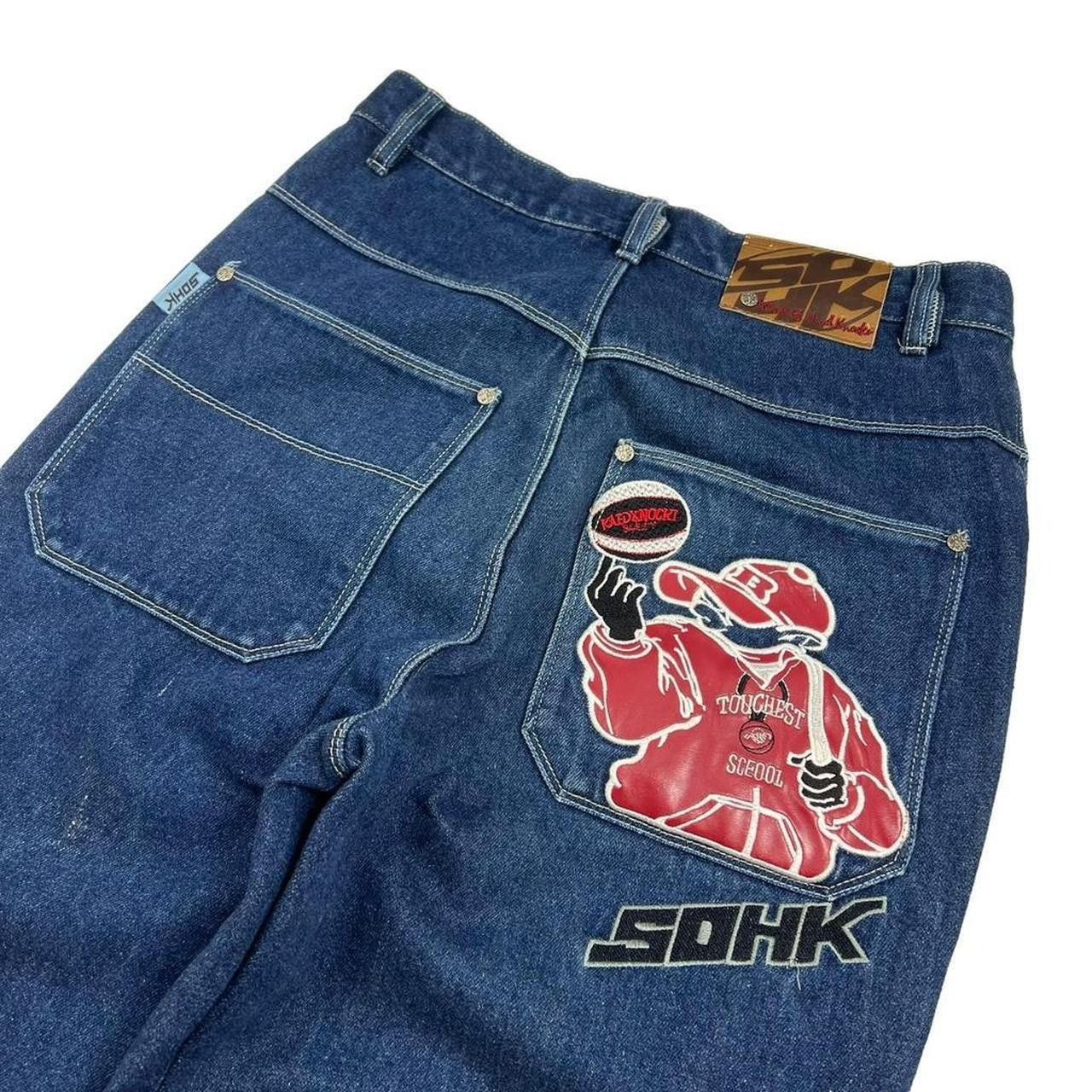 Other Vintage Sohk School Of Hard Knocks Baggy Jeans - Waist: 32” Size US 32 / EU 48 - 3 Thumbnail