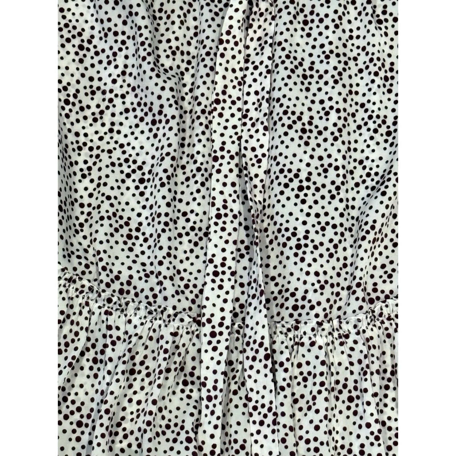 MISA Los Angeles VINTAGE Misa Los Angeles Nehda Dress White Purple Polka Dot Mini Women's Medium USA Made Dress Size M / US 6-8 / IT 42-44 - 6 Thumbnail