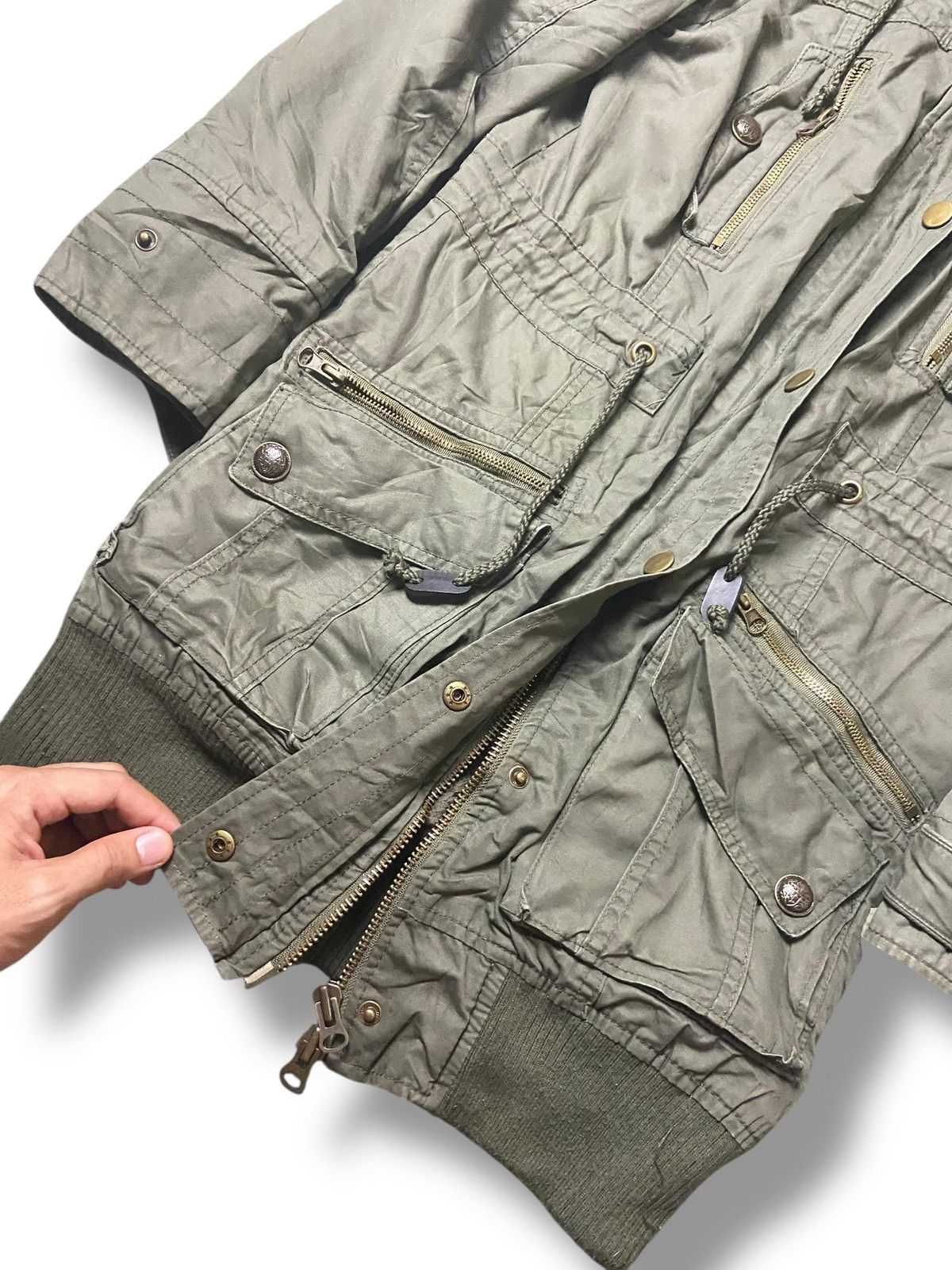 Japanese Brand × Seditionaries × Vintage BODY DESSERT Utility Pocket Fur Lining Hooded Jacket (118) Size US XXS / EU 40 - 5 Thumbnail