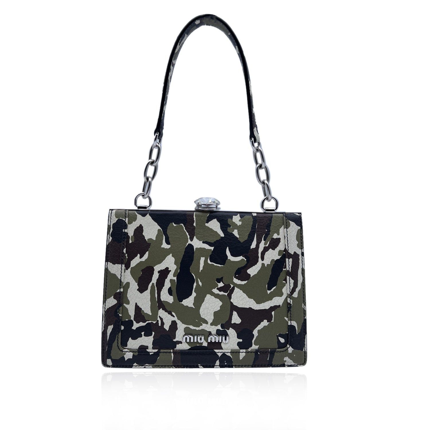 image of Miu Miu Miu Miu Handbag 5Bk004 in Green, Women's