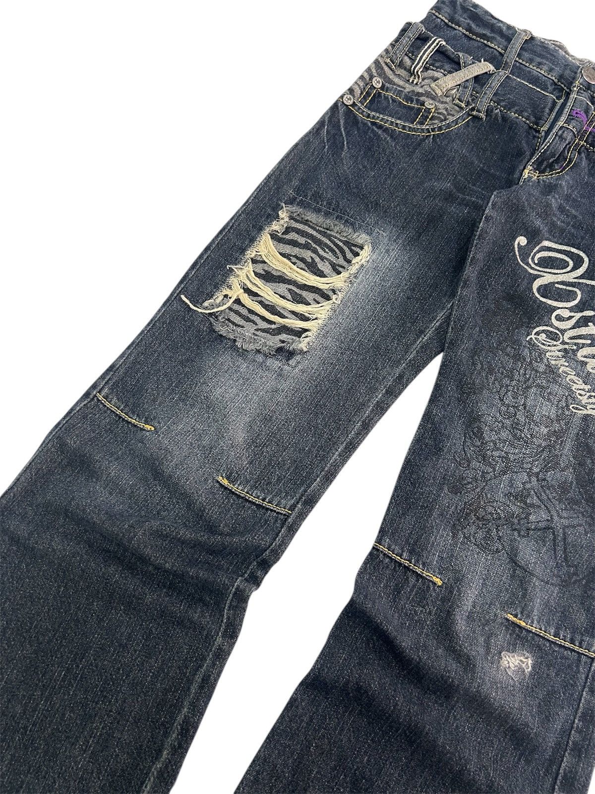 Japanese Brand × Vintage 💥Vintage Japanese Denim Distressed Punk Style Jeans Size US 28 / EU 44 - 6 Thumbnail