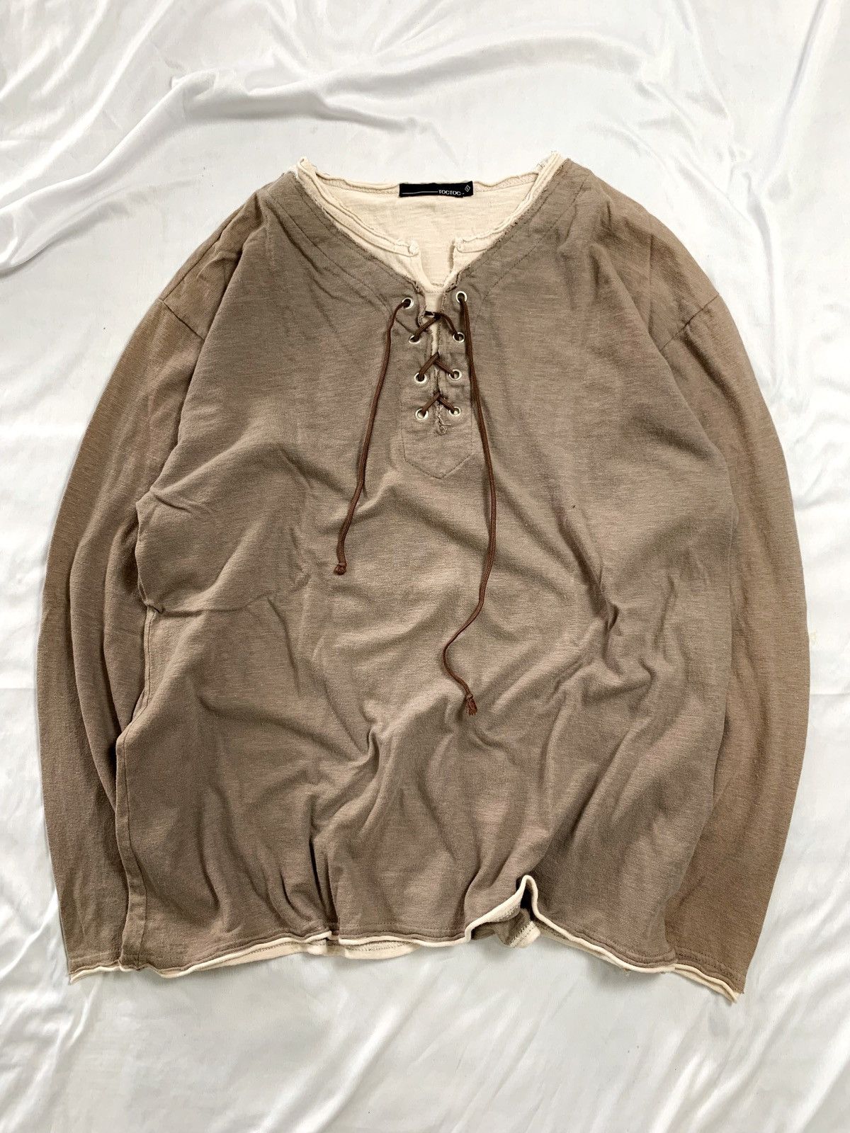 KMRii japanese gothic y2k style toctoc lace up longsleeve ifsx lgb Size US M / EU 48-50 / 2 - 1 Thumbnail
