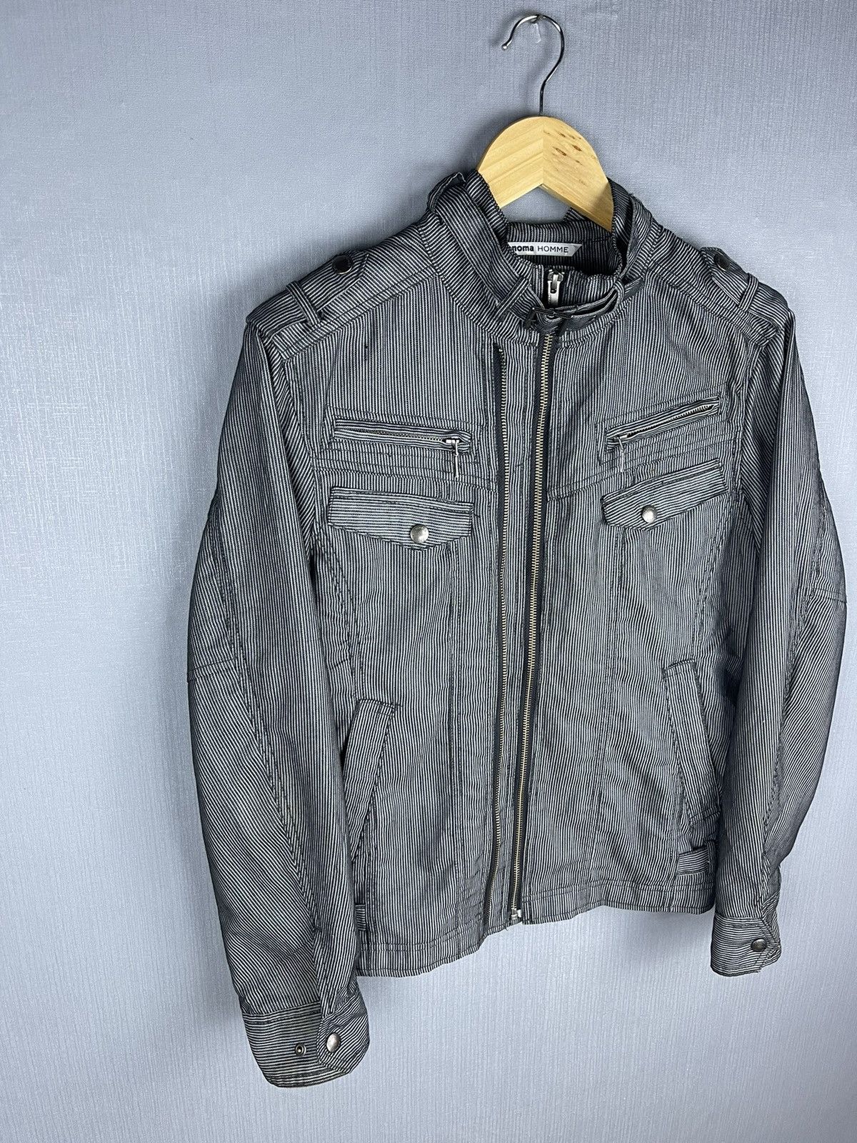 Renoma 🔥RENOMA HOMME Multipocket Harringbone Stripes Jacket Size US M / EU 48-50 / 2 - 4 Thumbnail