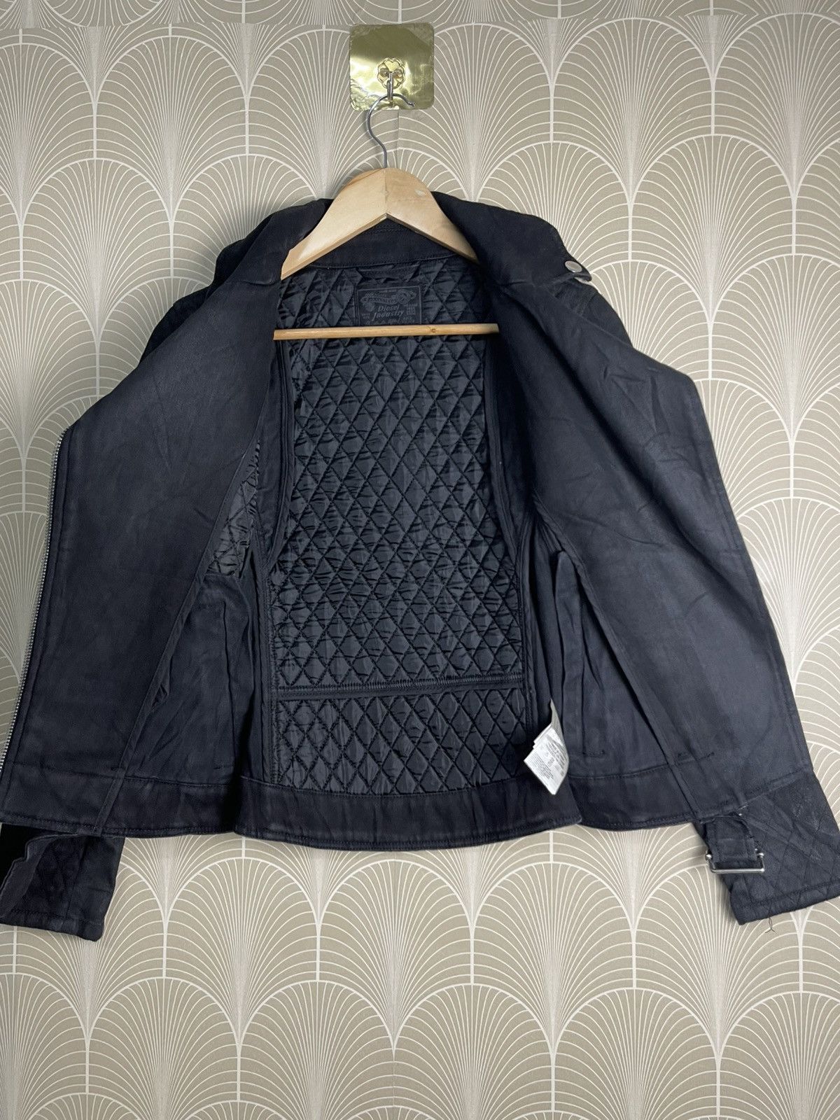 Diesel VINTAGE DIESEL QUILTED DOUBLE COLLAR BIKER JACKET Size US XS / EU 42 / 0 - 17 Thumbnail