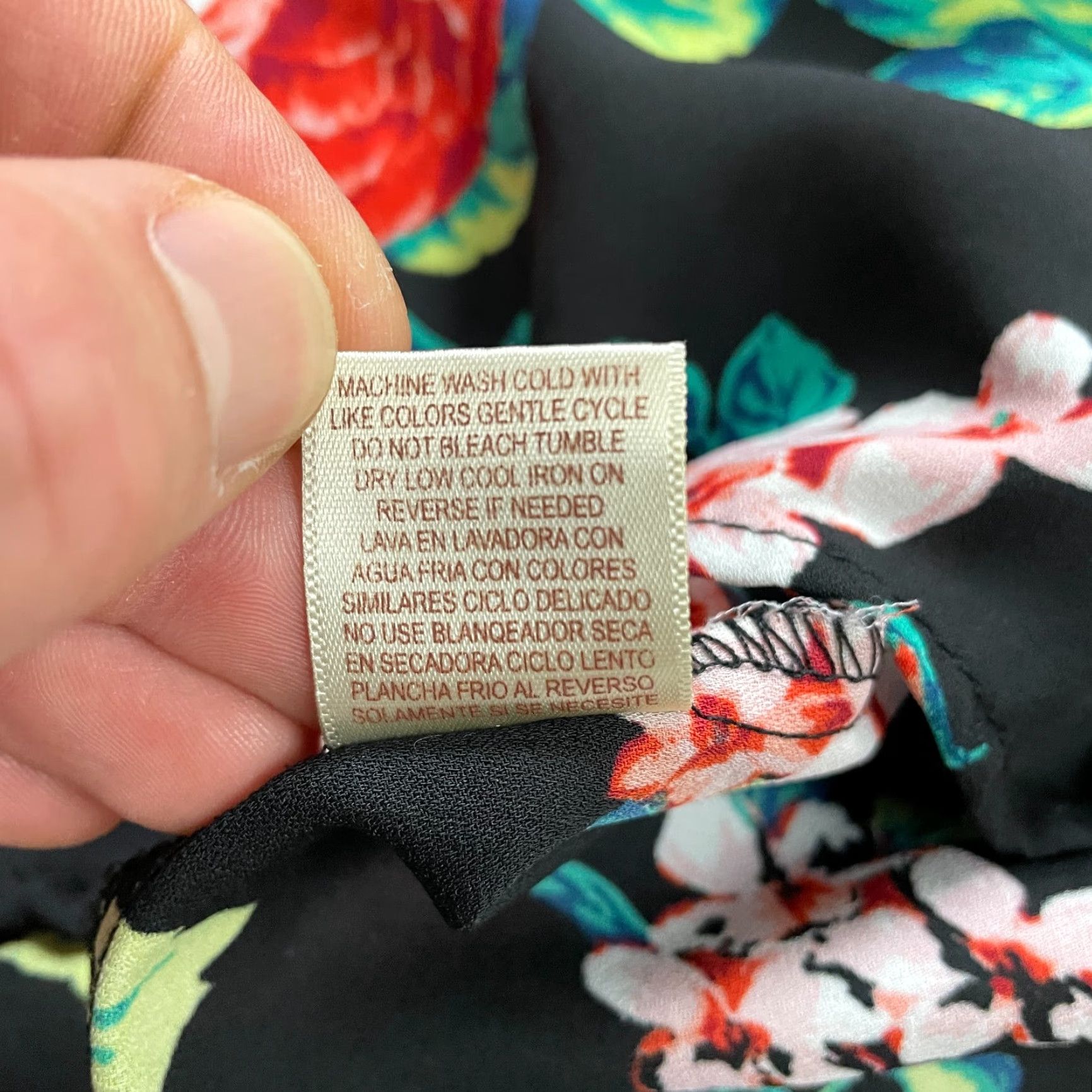 Bell Liberty Love Blouse Womens 2XL Multicolor Floral Long Bell Sleeve Casual Bohemian Colorful Flower Love Size XXL / US 16-18 / IT 52-54 - 5 Thumbnail