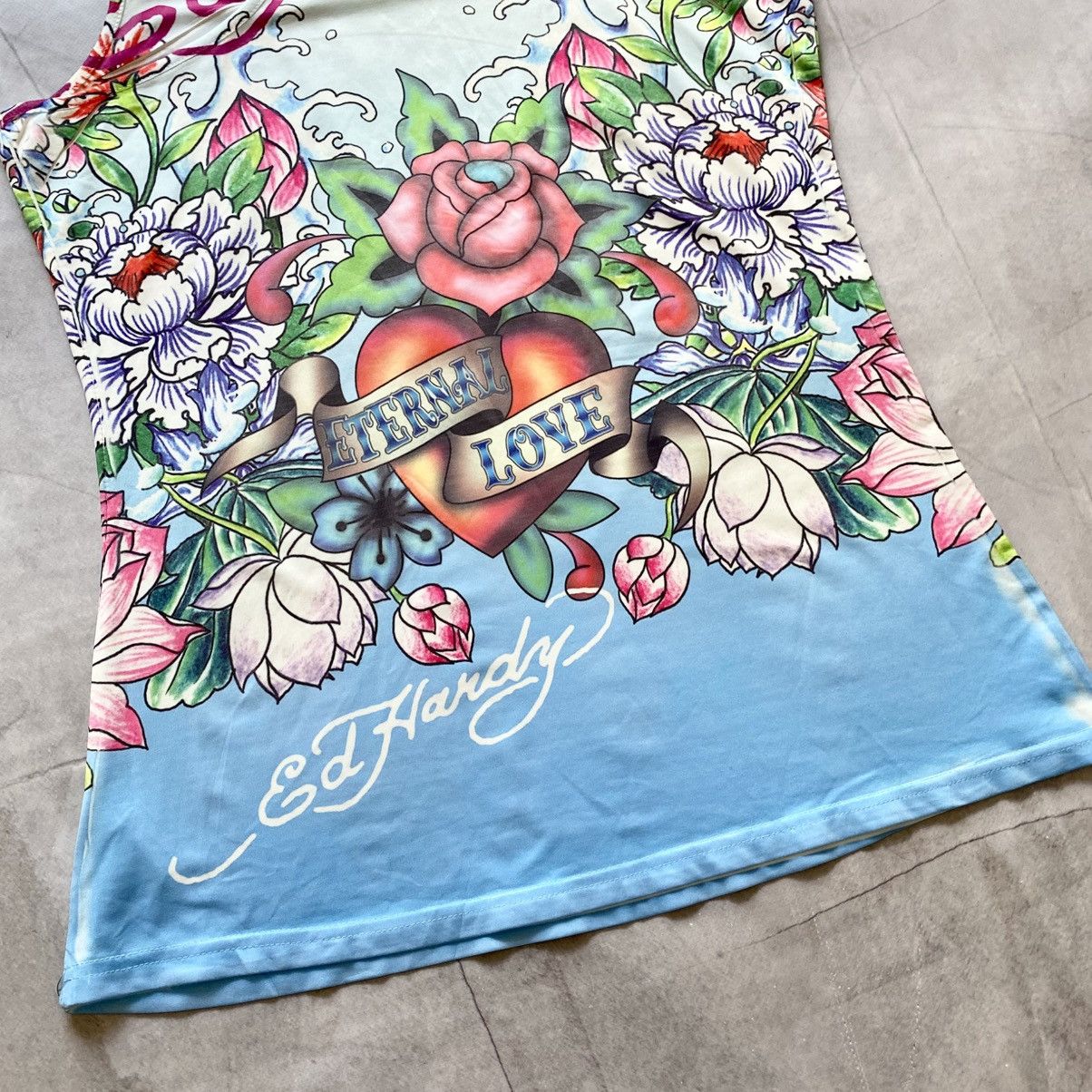 Ed Hardy Y2K Ed Hardy Tank Top Rhinestones Hysteric Glamour Vibe Size L / US 10 / IT 46 - 6 Thumbnail