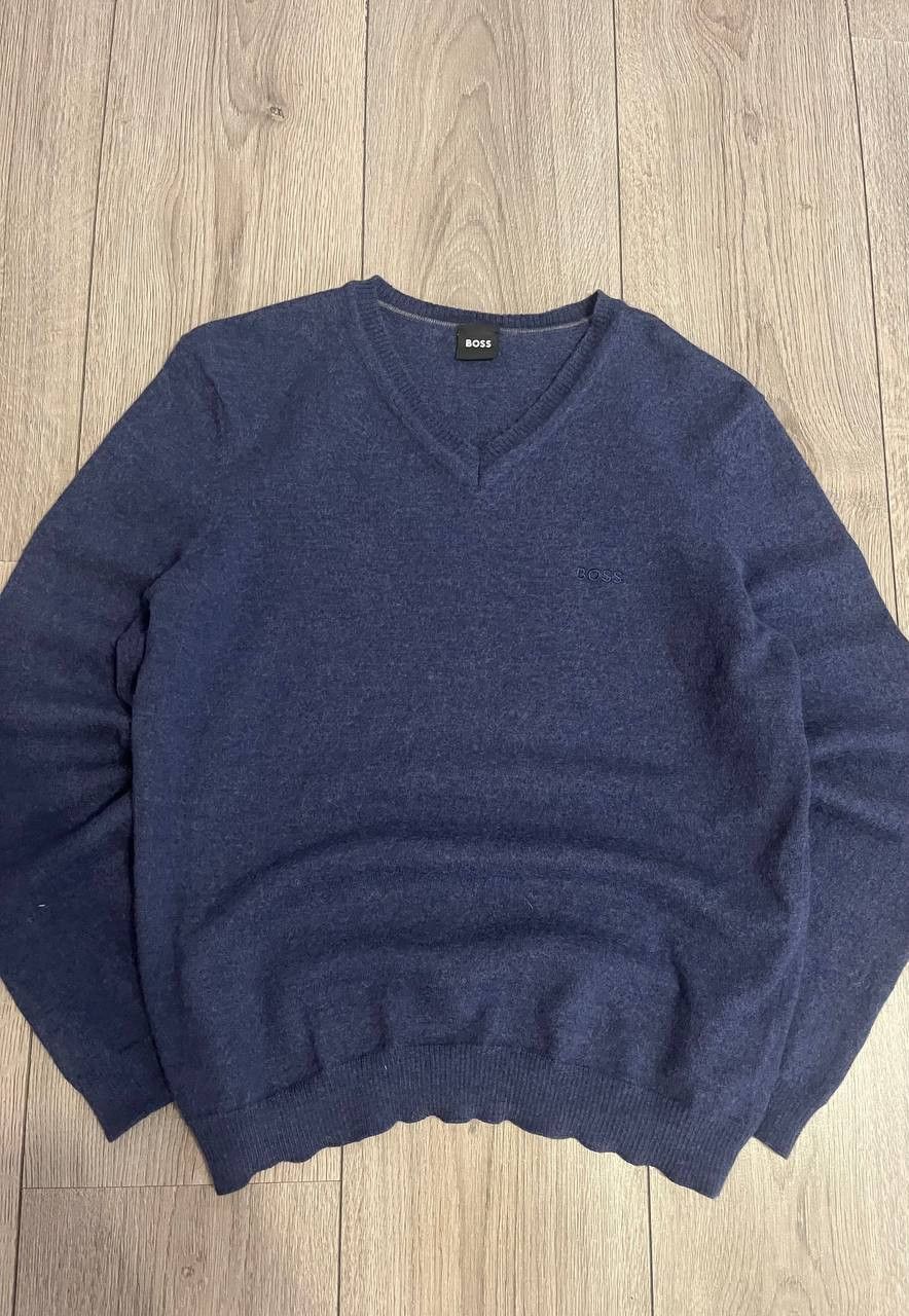Hugo Boss Boss Hugo Boss Cashmere V-Neck Pullover mens size M BLue Size US M / EU 48-50 / 2 - 1 Thumbnail