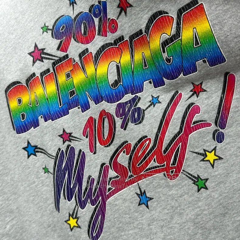 Balenciaga Balenciaga Colorful logo distressed hoodie Size US S / EU 44-46 / 1 - 6 Thumbnail
