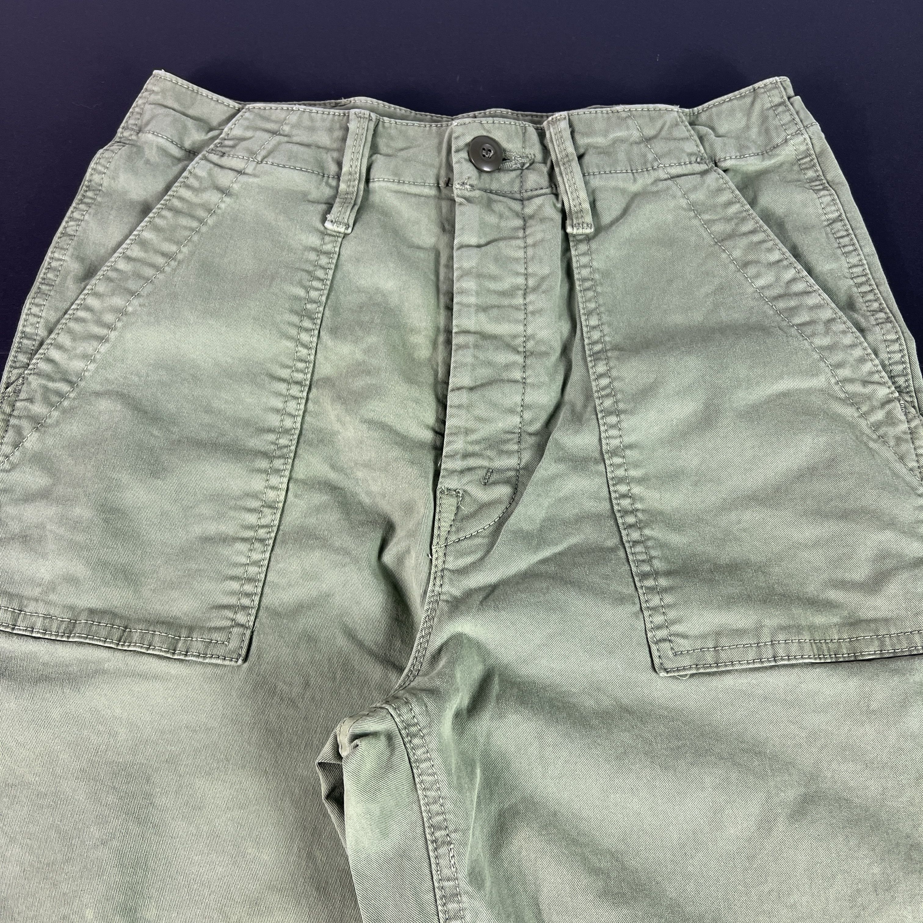 MOTHER Mother Pants Women High Rise Private Patch Pocket Ankle Fray Size 24" / US 00 / IT 34 - 2 Thumbnail